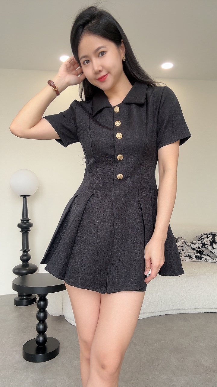 宫廷风短袖长Peplum短裤套装