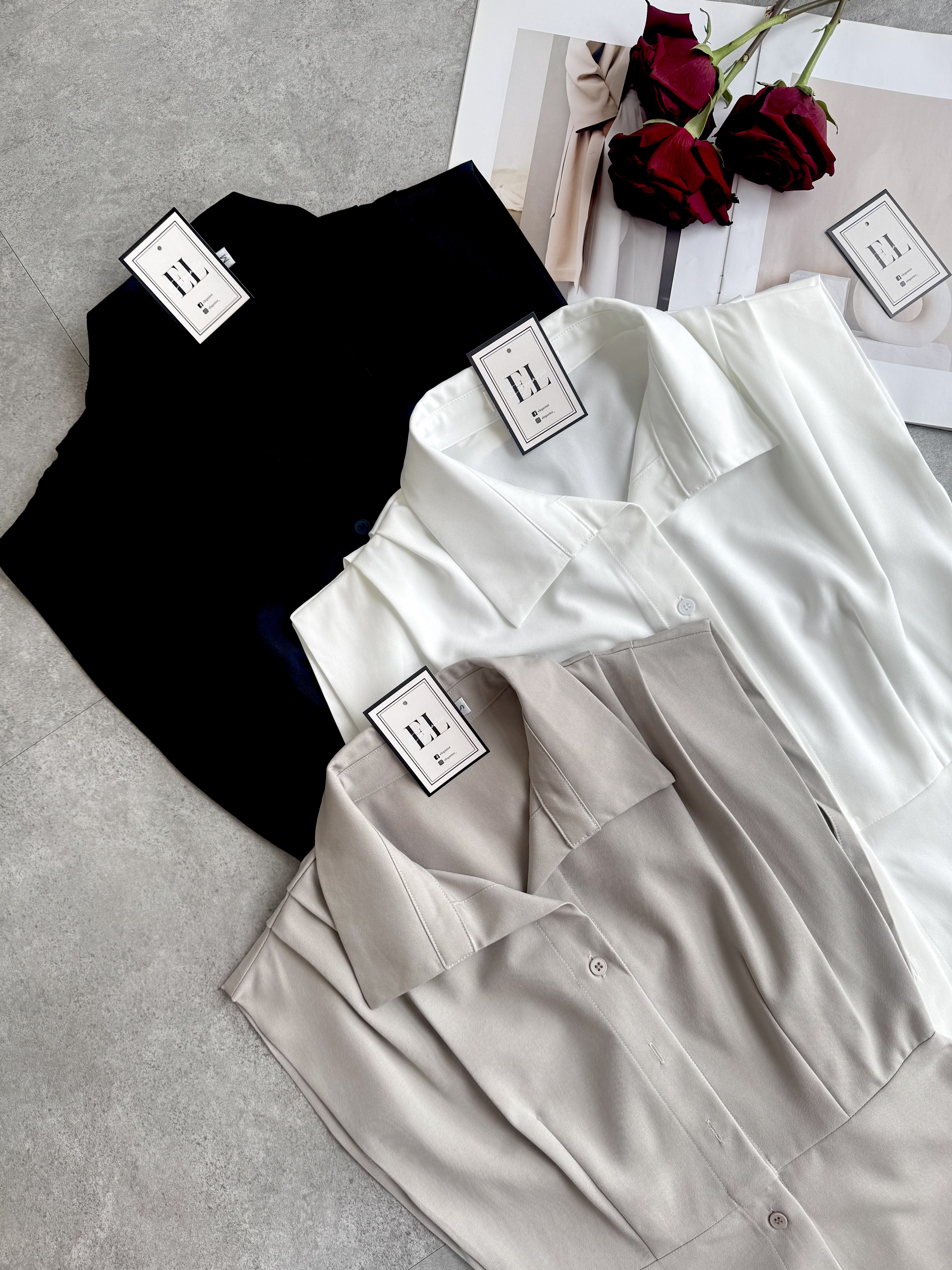 遮肚直角肩Peplum衬衫