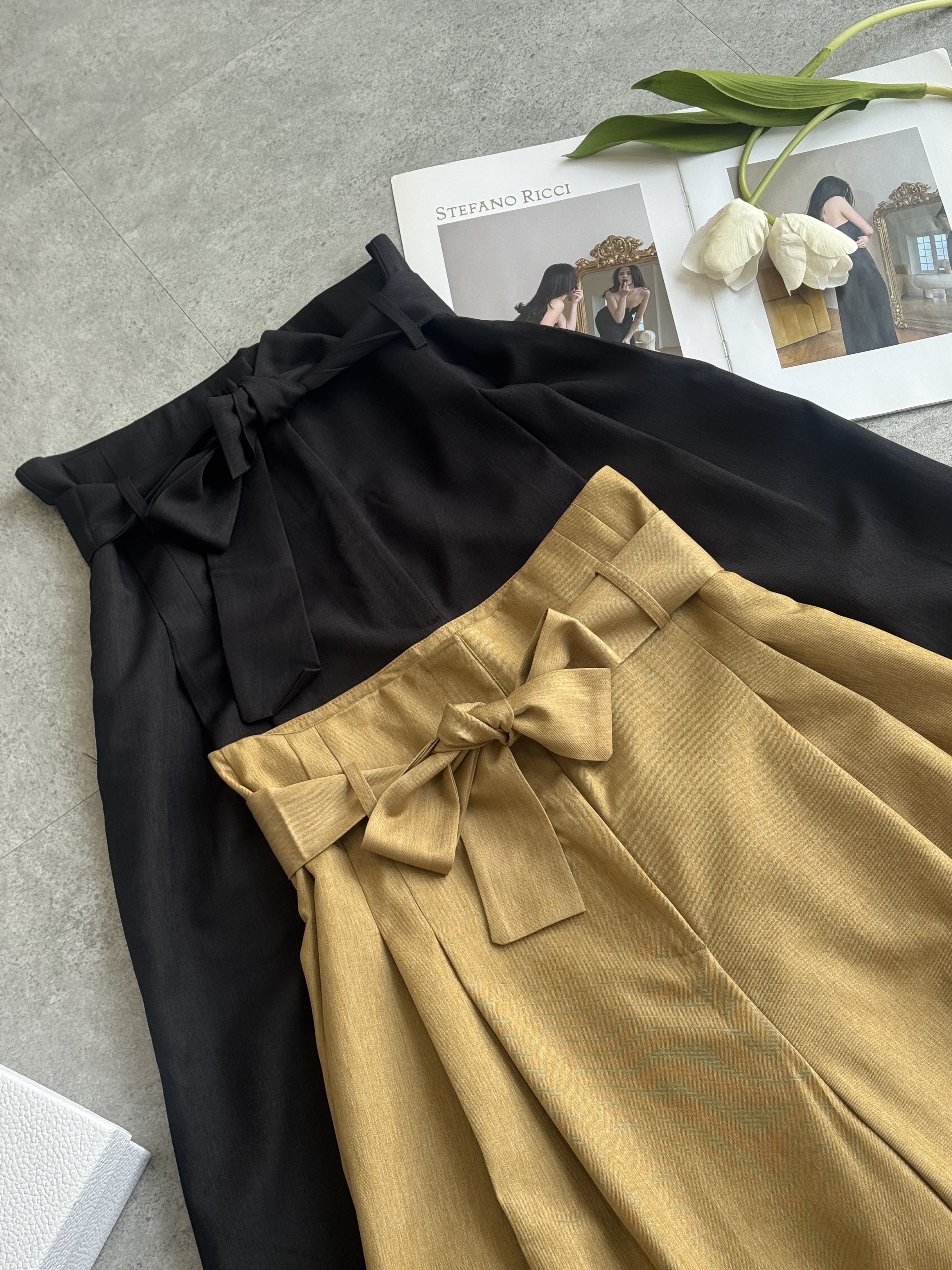 《高质》高密纹理高腰阔腿裤（很舒服）