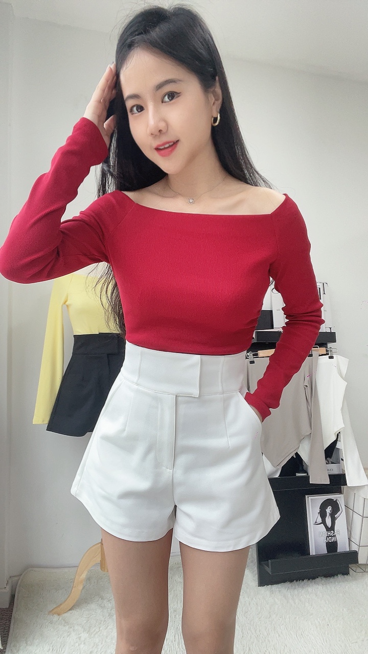 厚腰线短裤