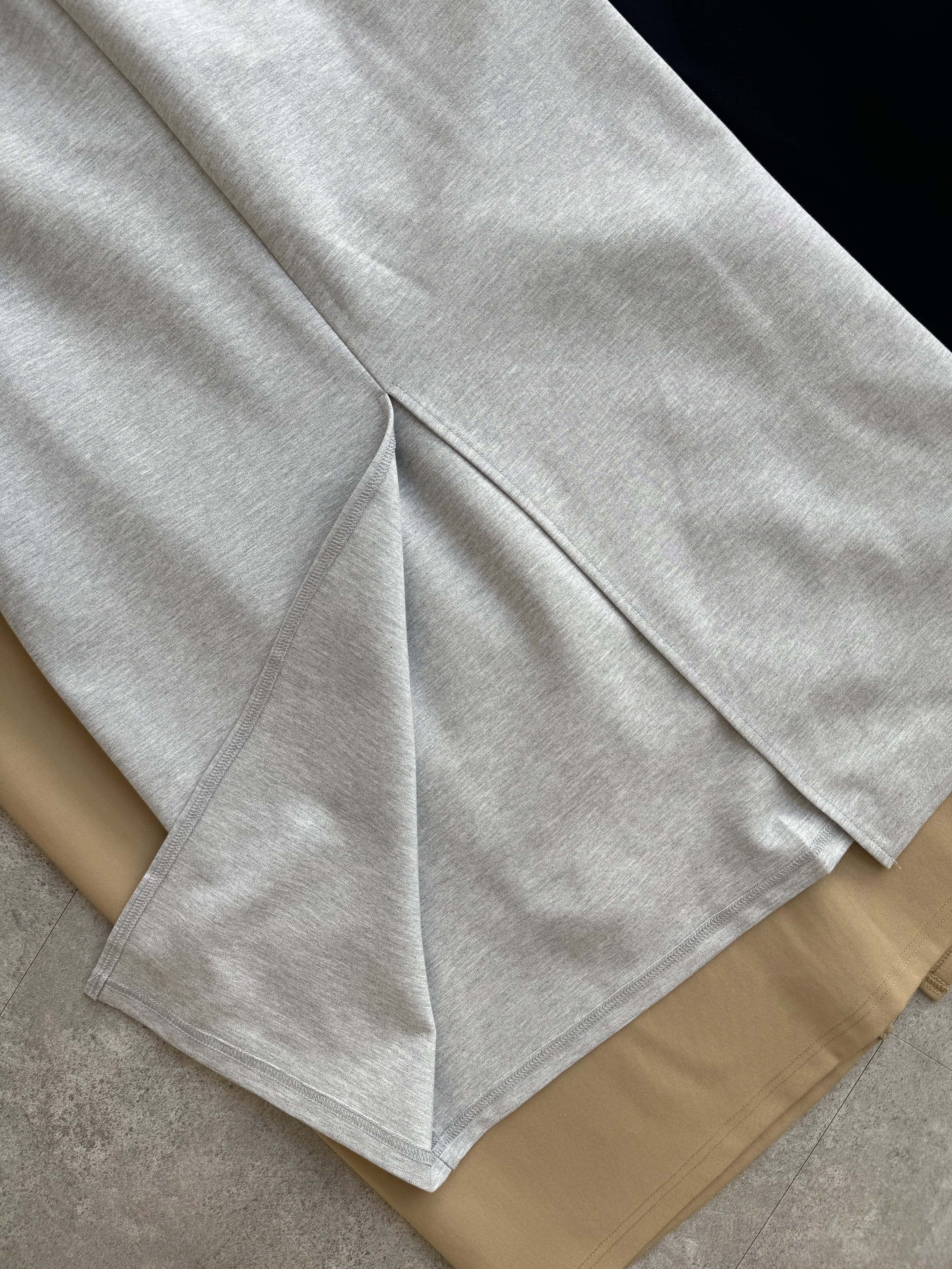 厚Cotton高腰运动风长裙