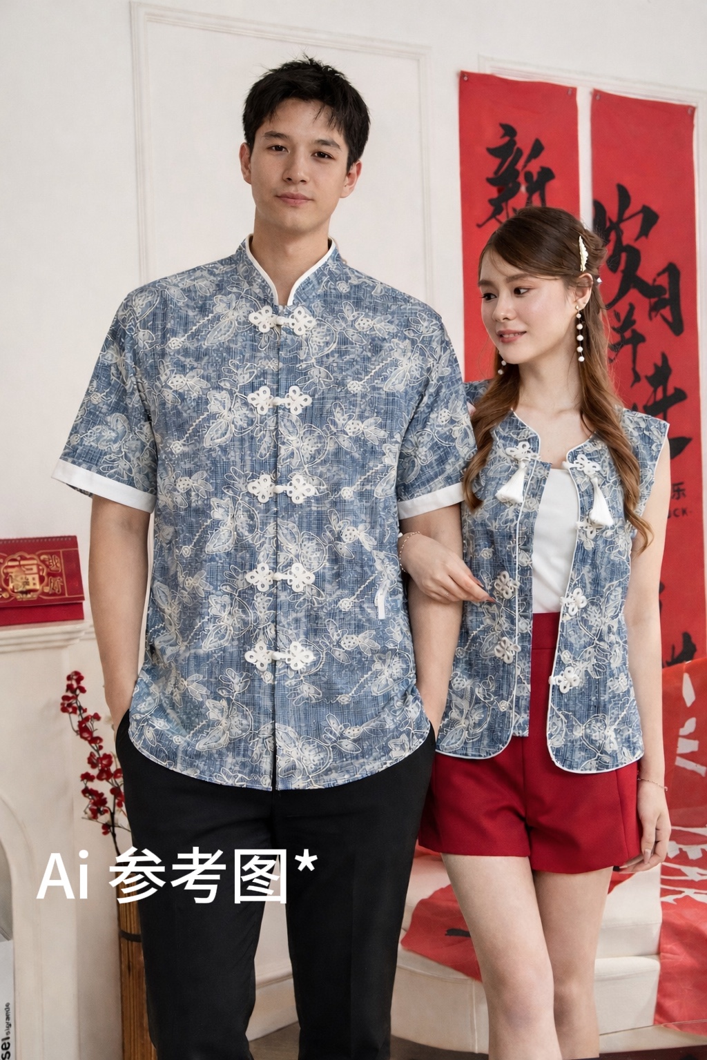 《情侣-女》Dior Inspired牛仔刺绣马甲 