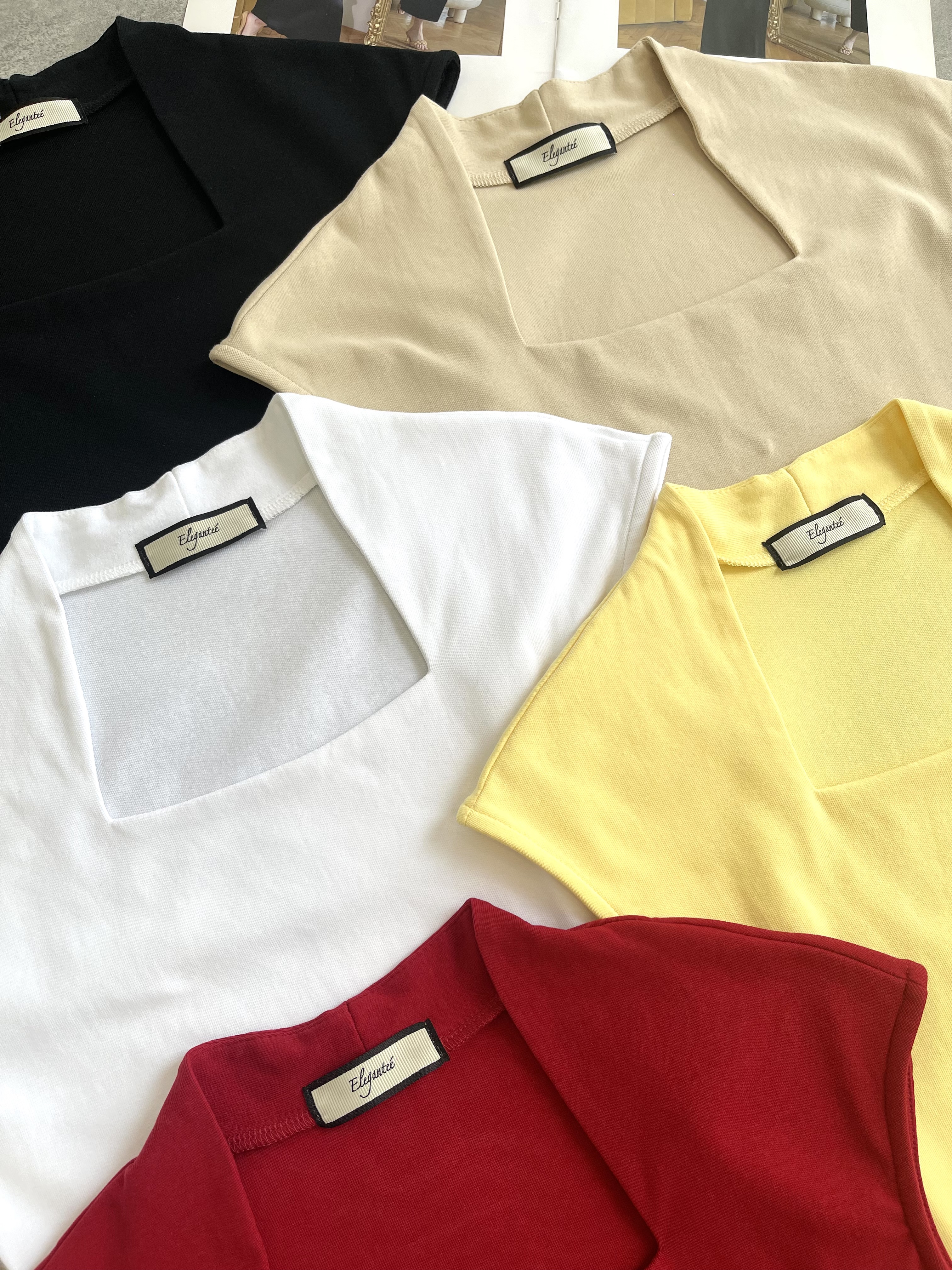 爆款立方领无袖上衣