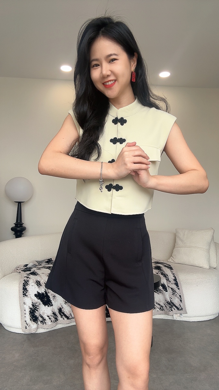 《新年》过肩马甲改良旗袍单衣