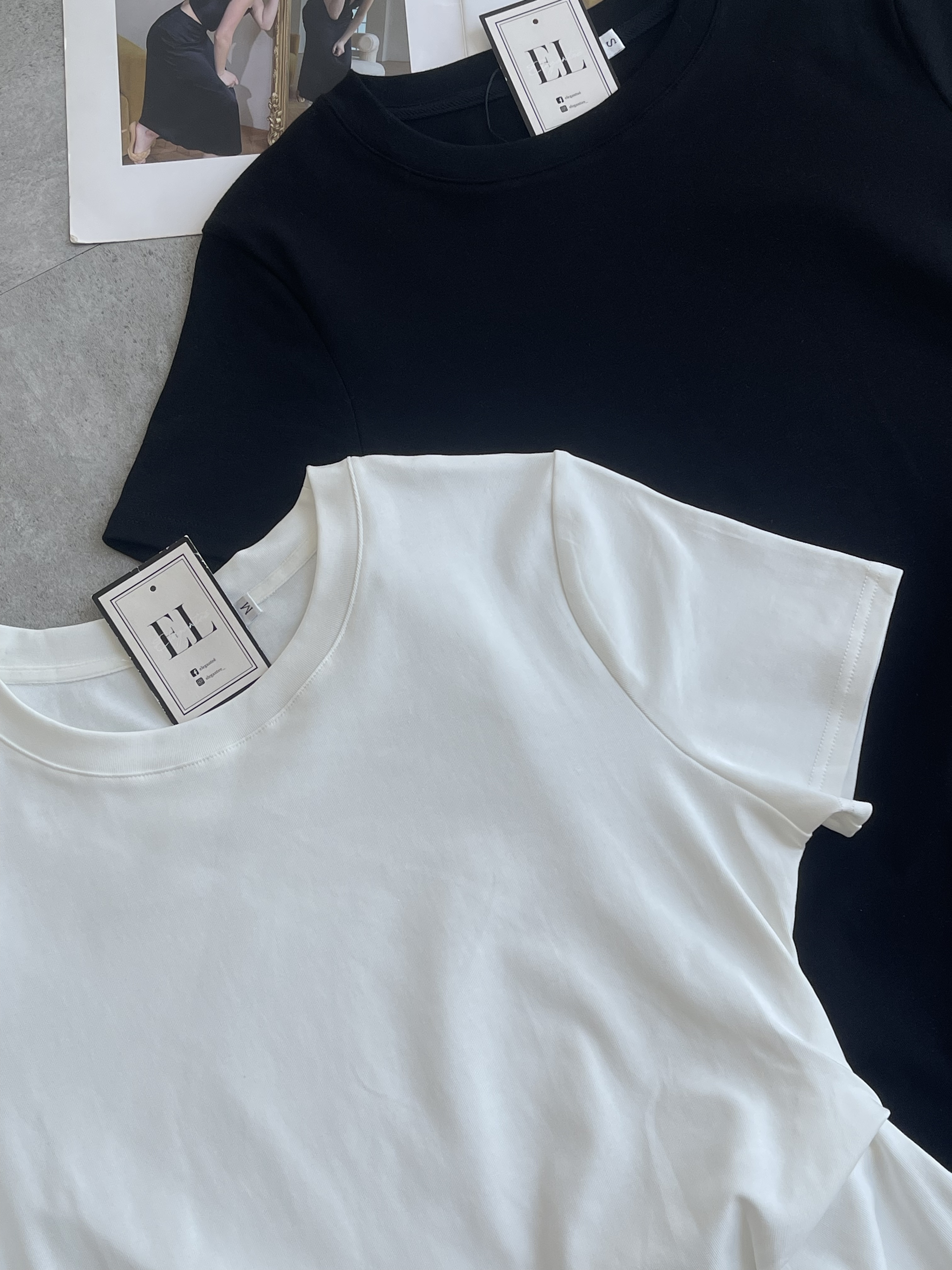 侧腰皱褶斜尾Tee
