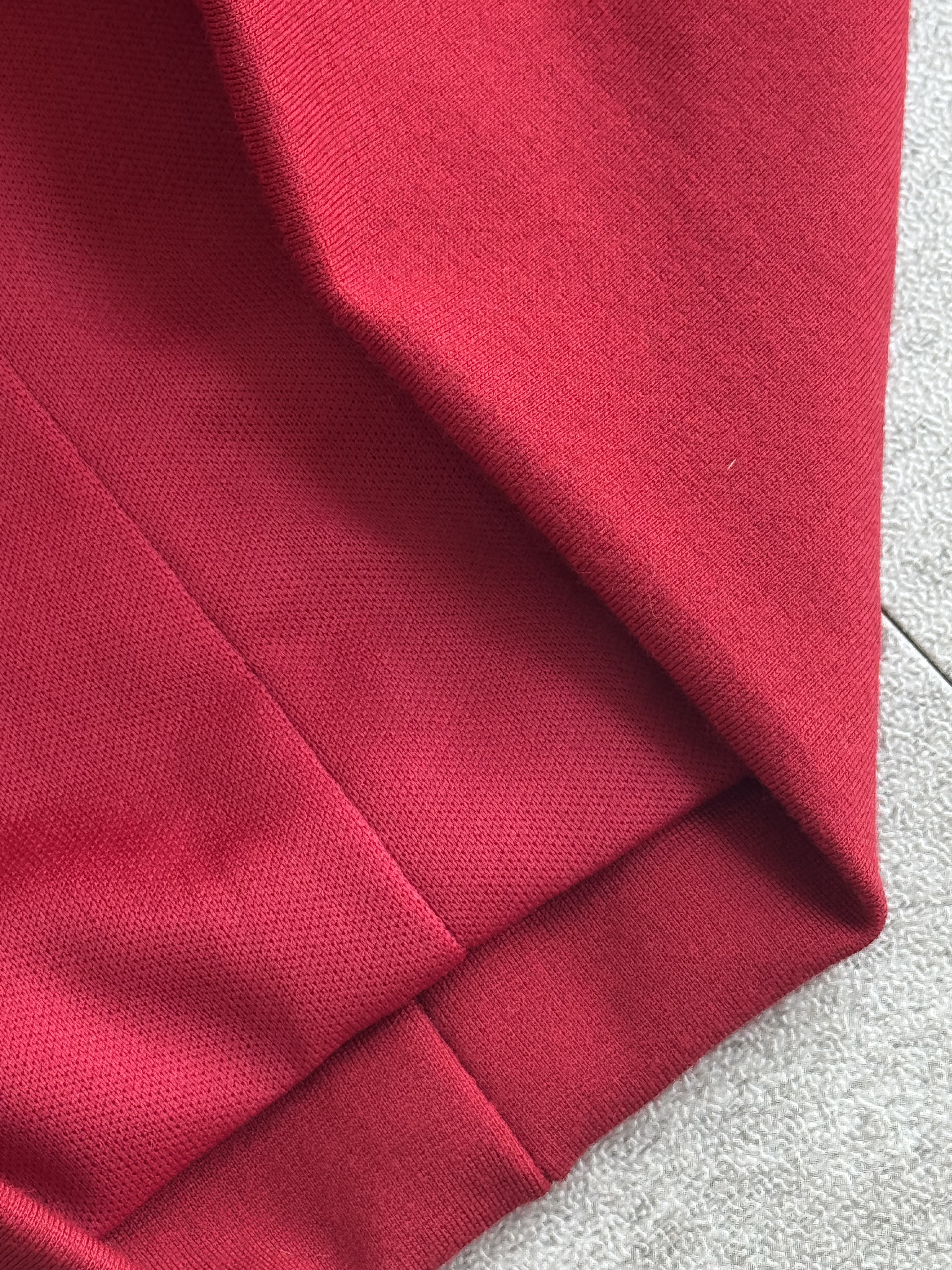 复古圆钮罗马料短袖上衣