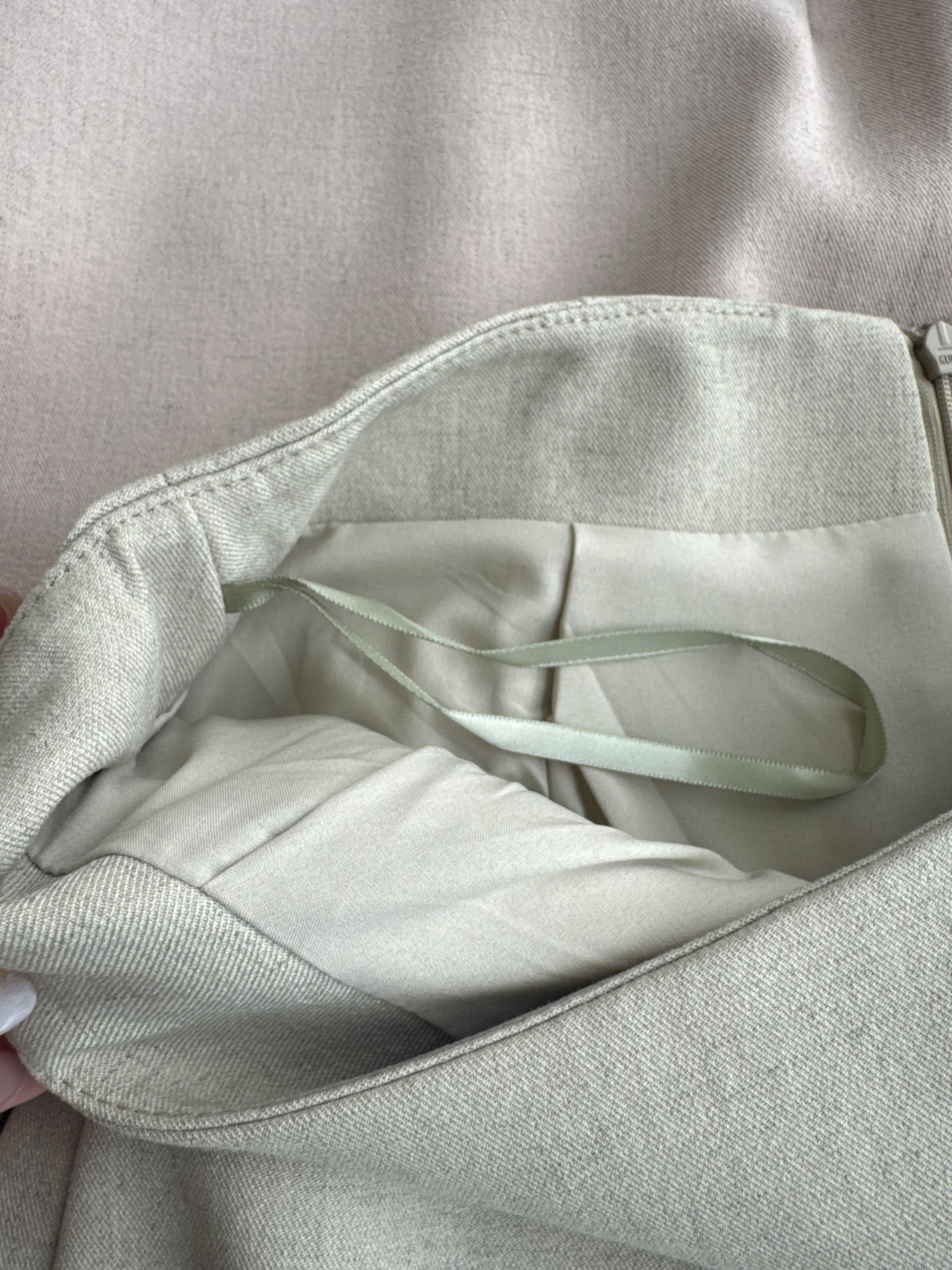 <EL高级系列>高级麻5分Pencil Skirt