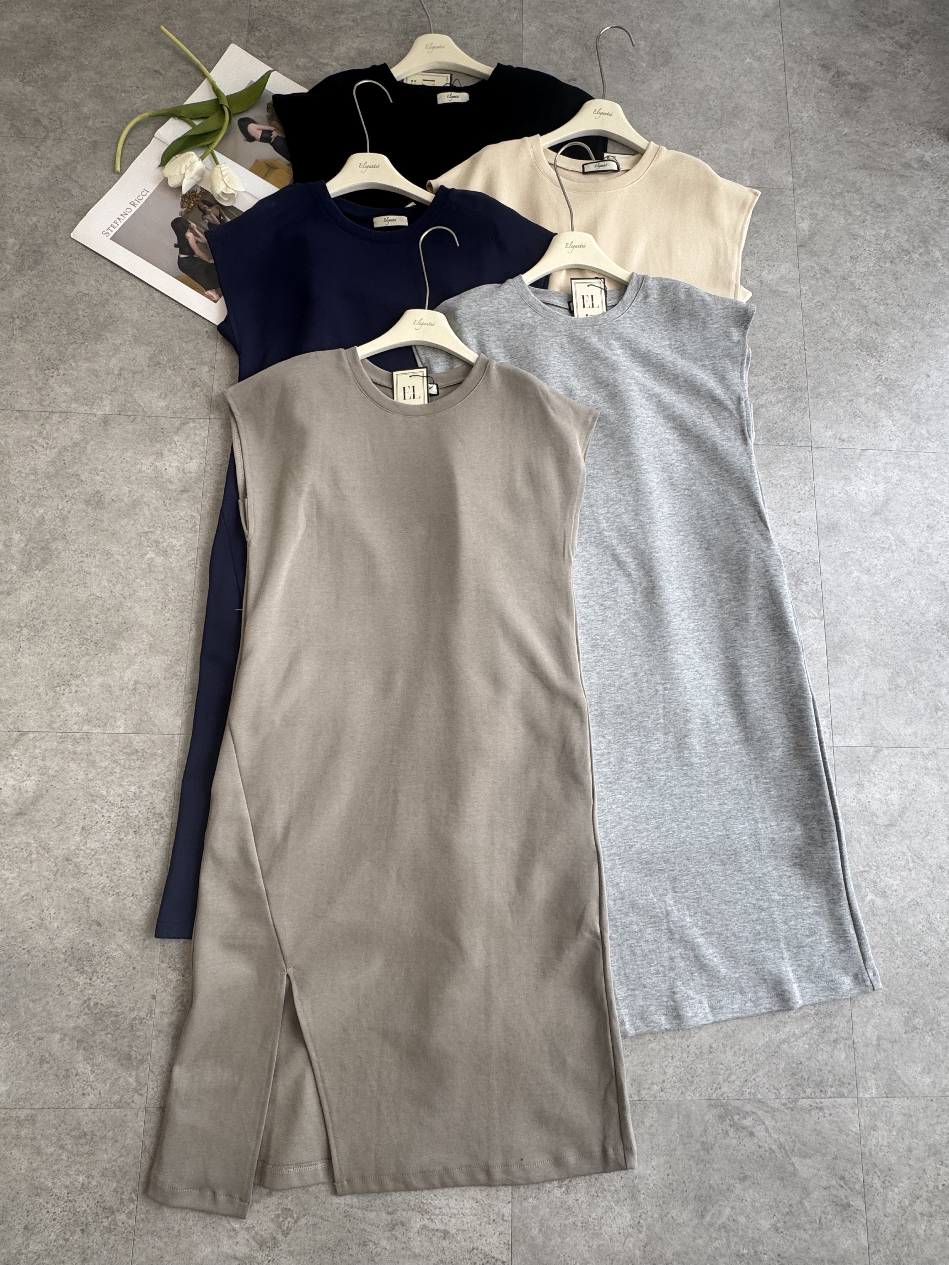 休闲连身裙Tee-有口袋