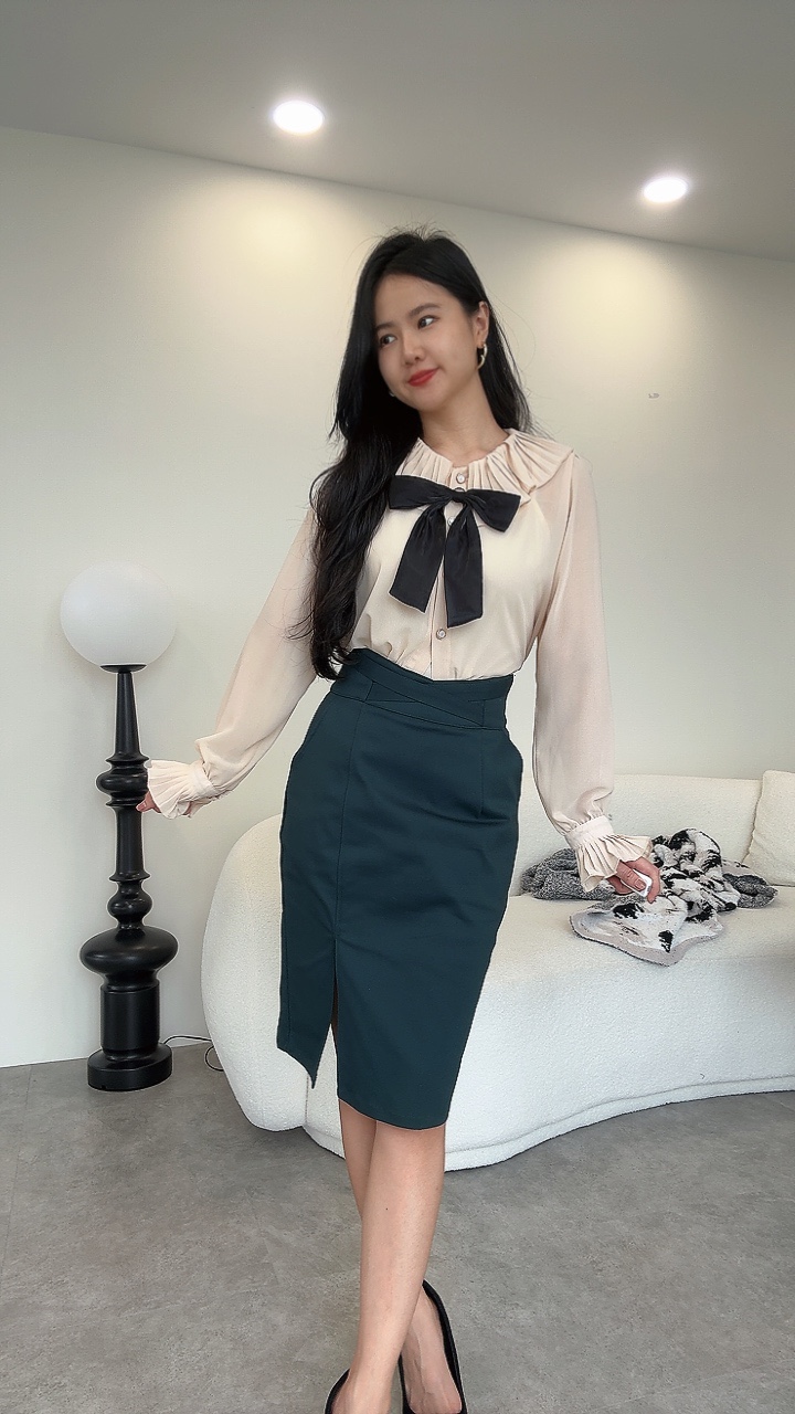 腰线绷带设计Pencil Skirt 
