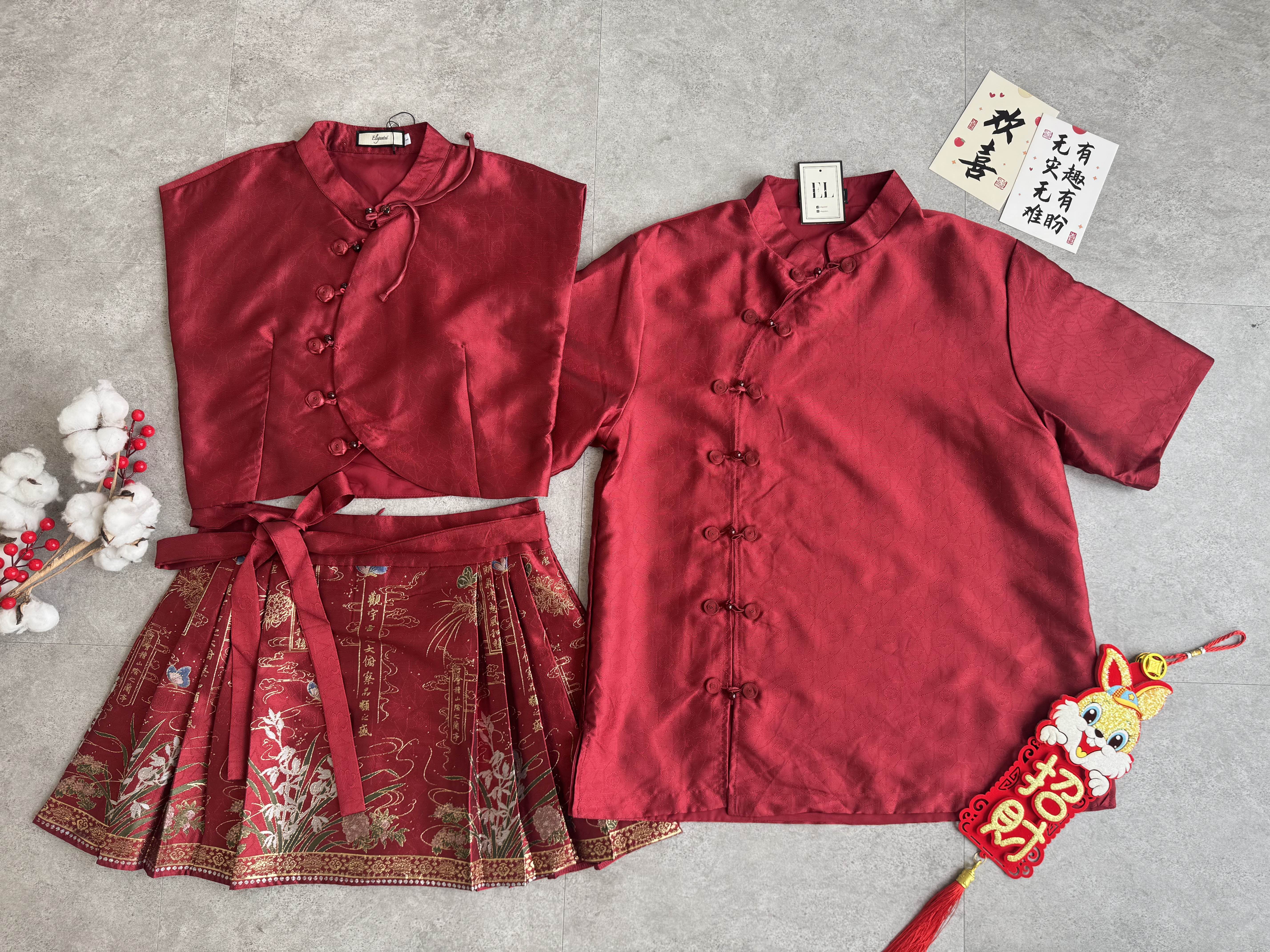 《情侣》 短版马面裙套装