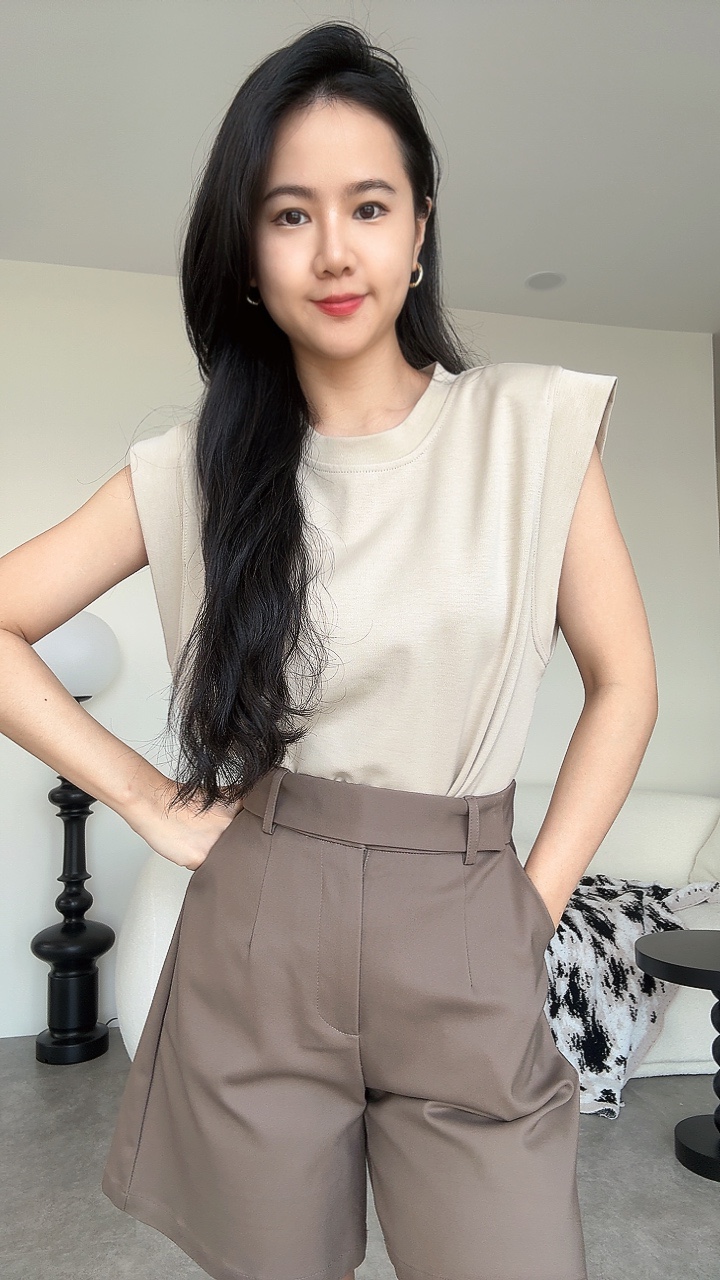 垫肩直角Tee (高质品）