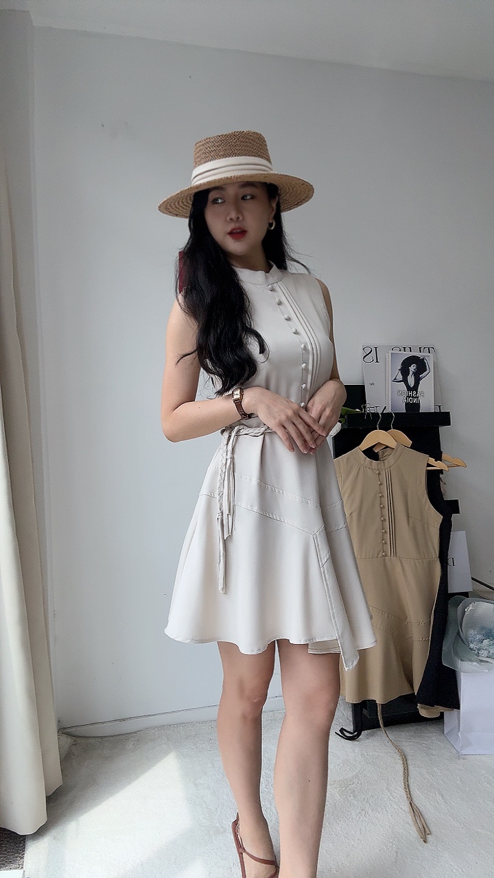 波西米亚风编织带连身裙