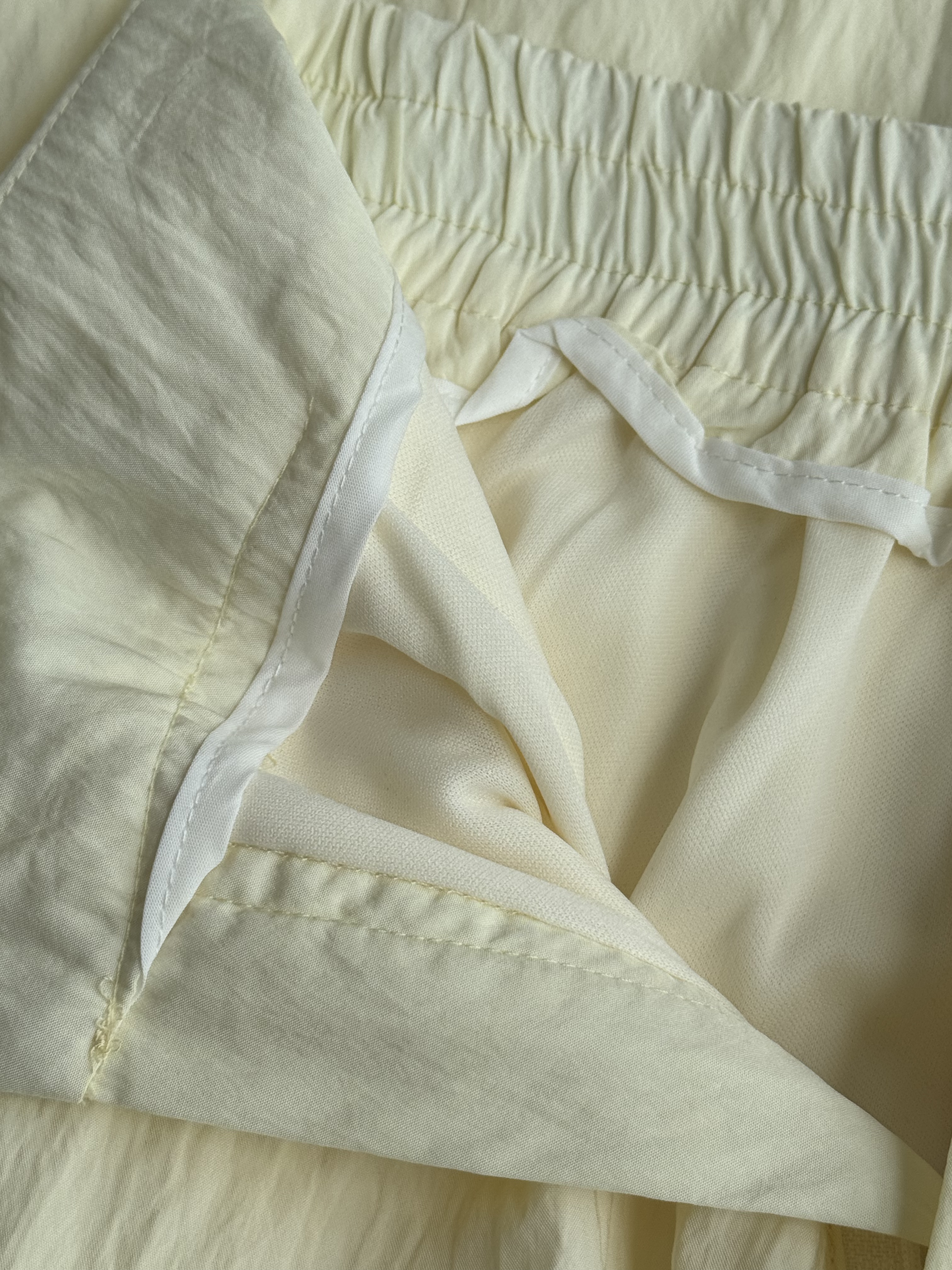 韩系软皱巴小清新飞袖短裤套装 