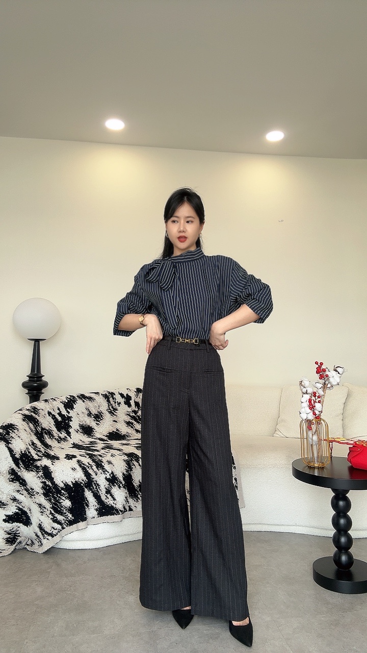 韩版高级感线条衬衫