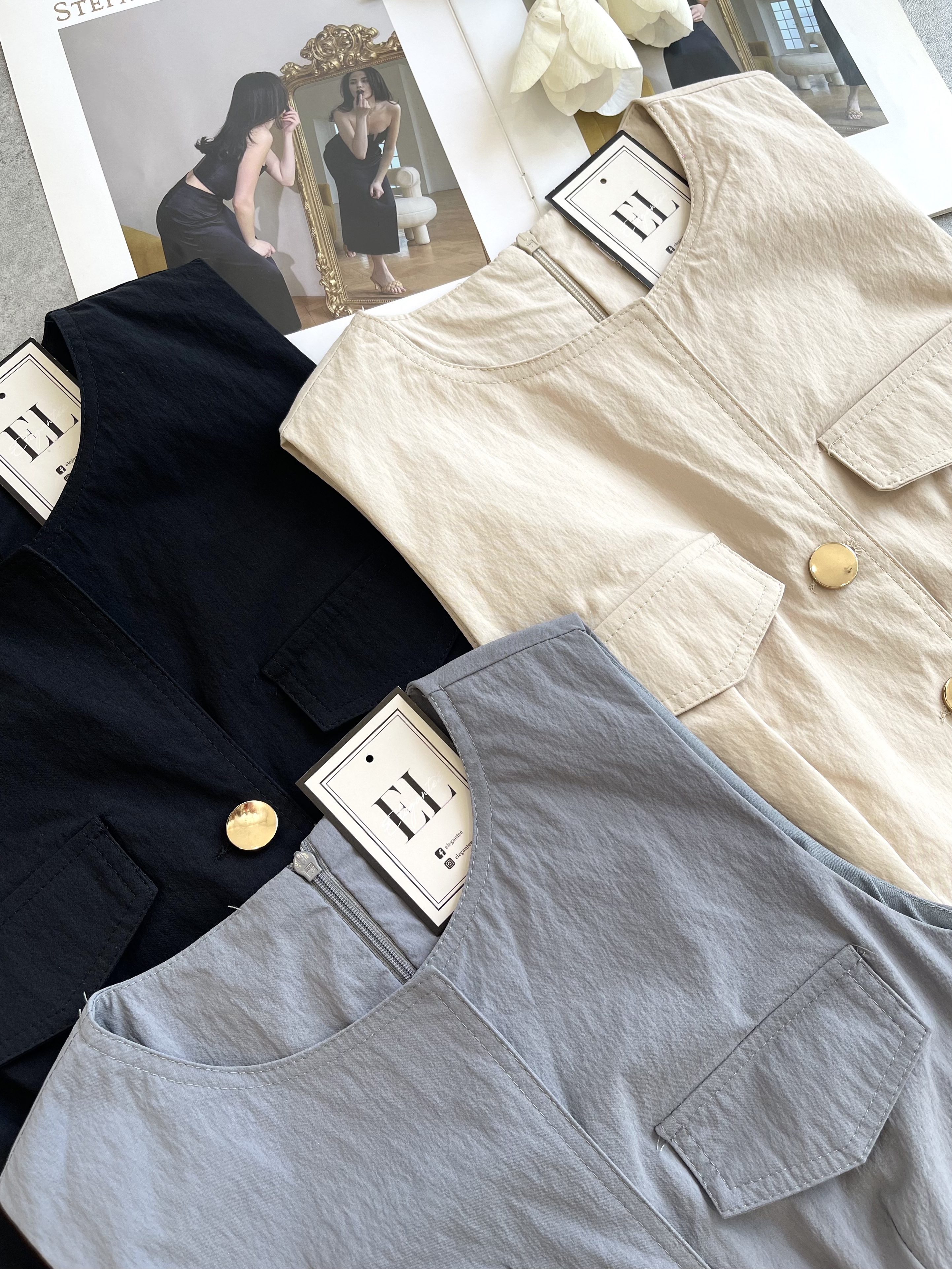 Camp皱巴风休闲连身裙