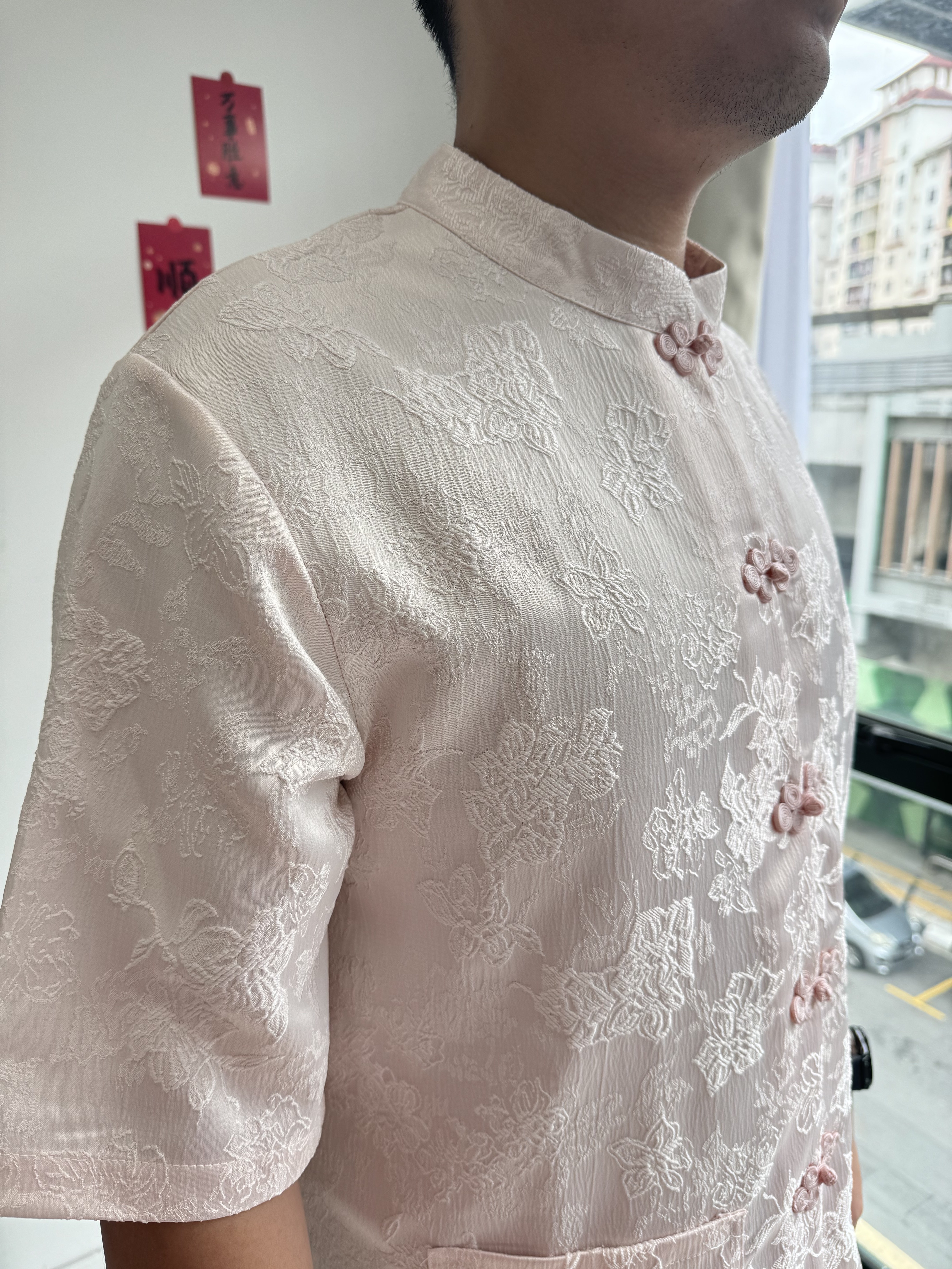 （情侣-男）暗花刺绣唐装