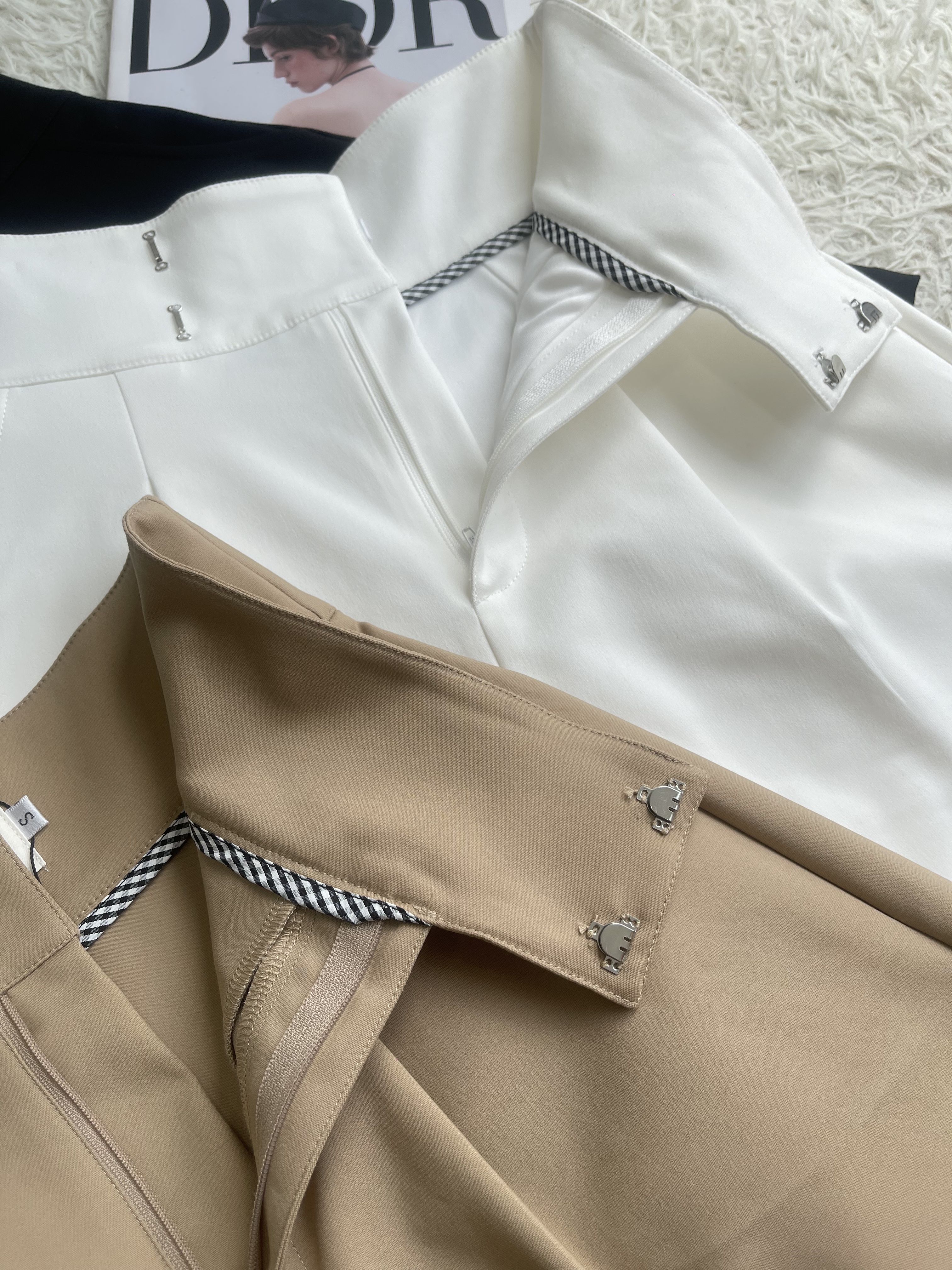 厚腰线西装4分裤