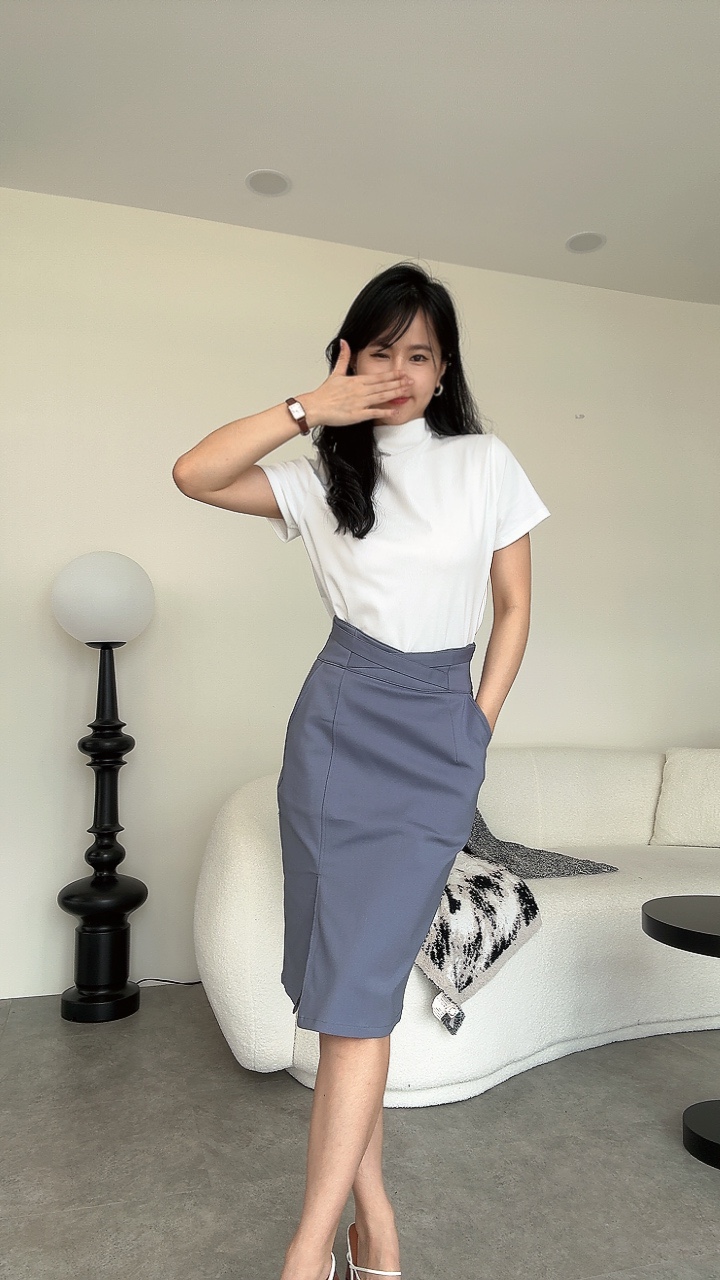 腰线绷带设计Pencil Skirt 