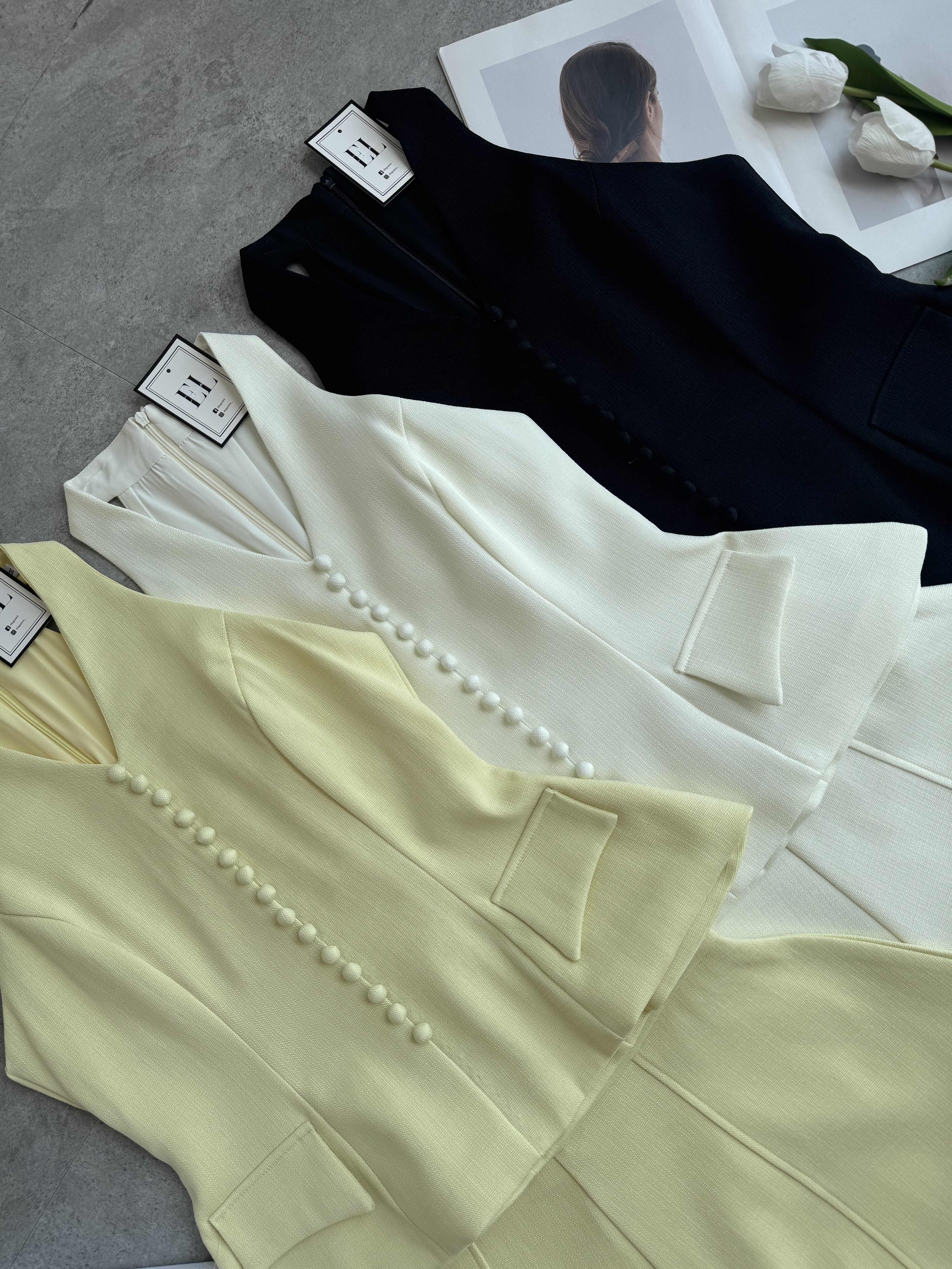 千金风法式纽削尖短裤套装