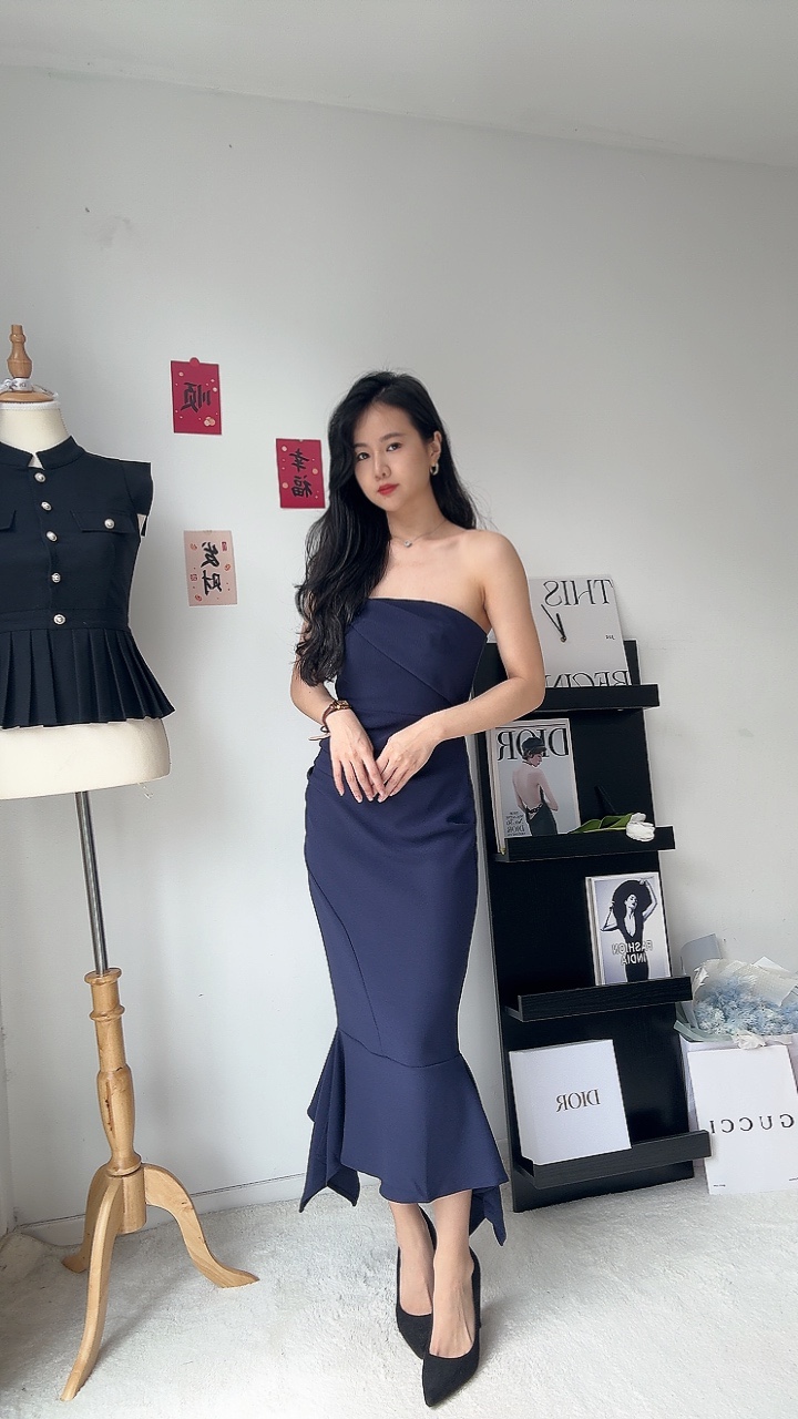 气质高雅鱼尾平口Dinner Dress