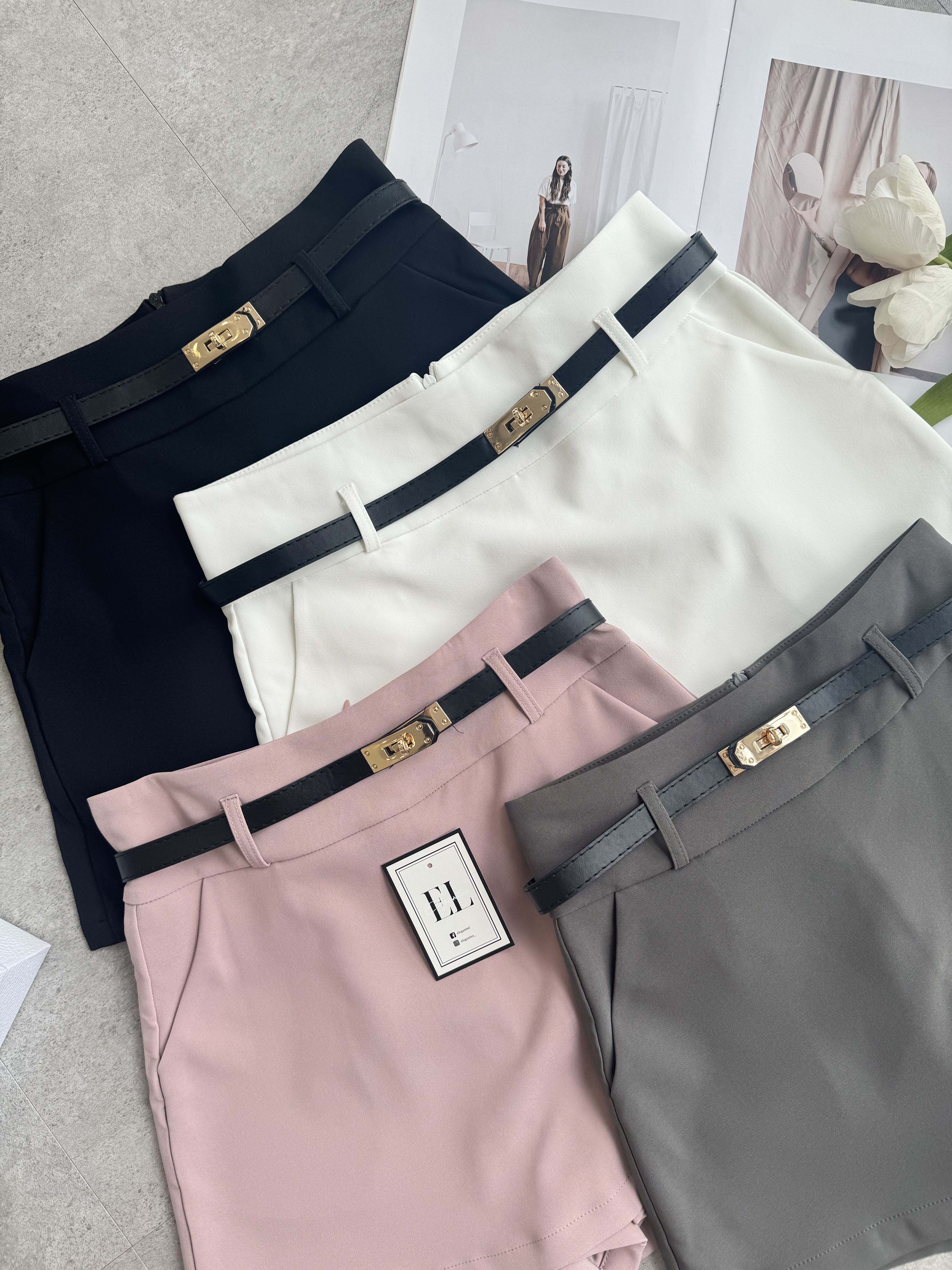 爱马腰带扣厚腰线裤裙