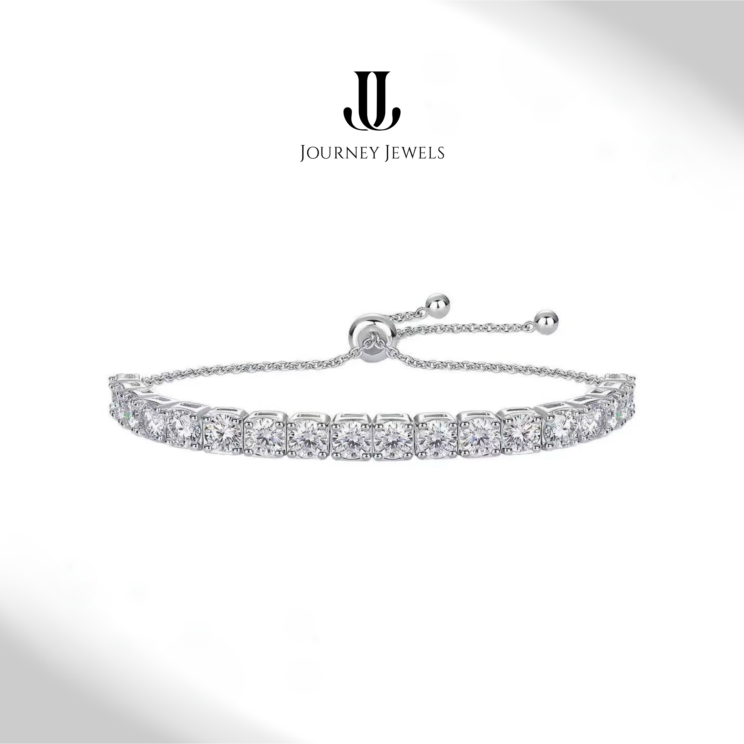 B16 - Elegance Adjustable Moissanite Bracelet 