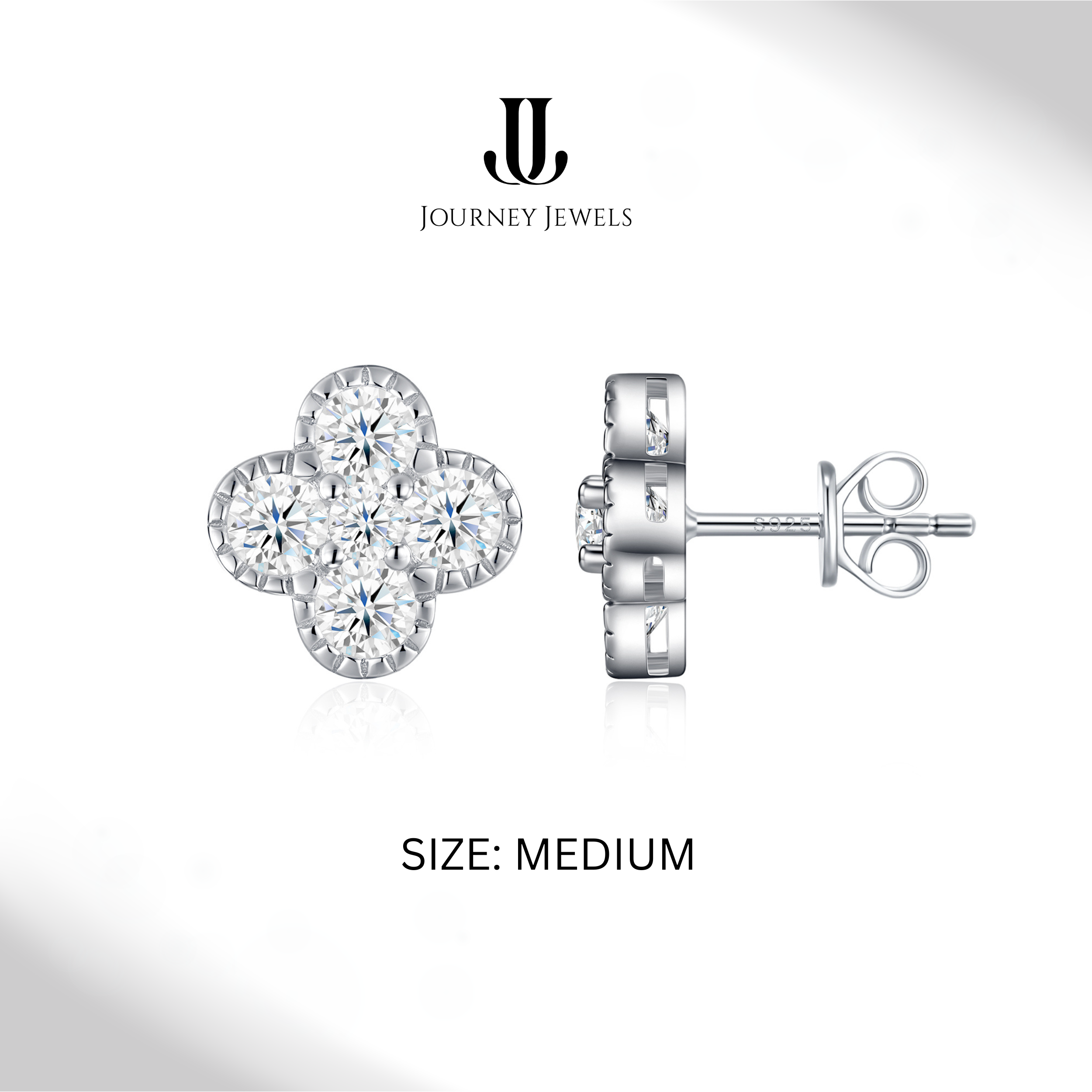 E15 - Radiant Clover Studs Earrings (MEDIUM)