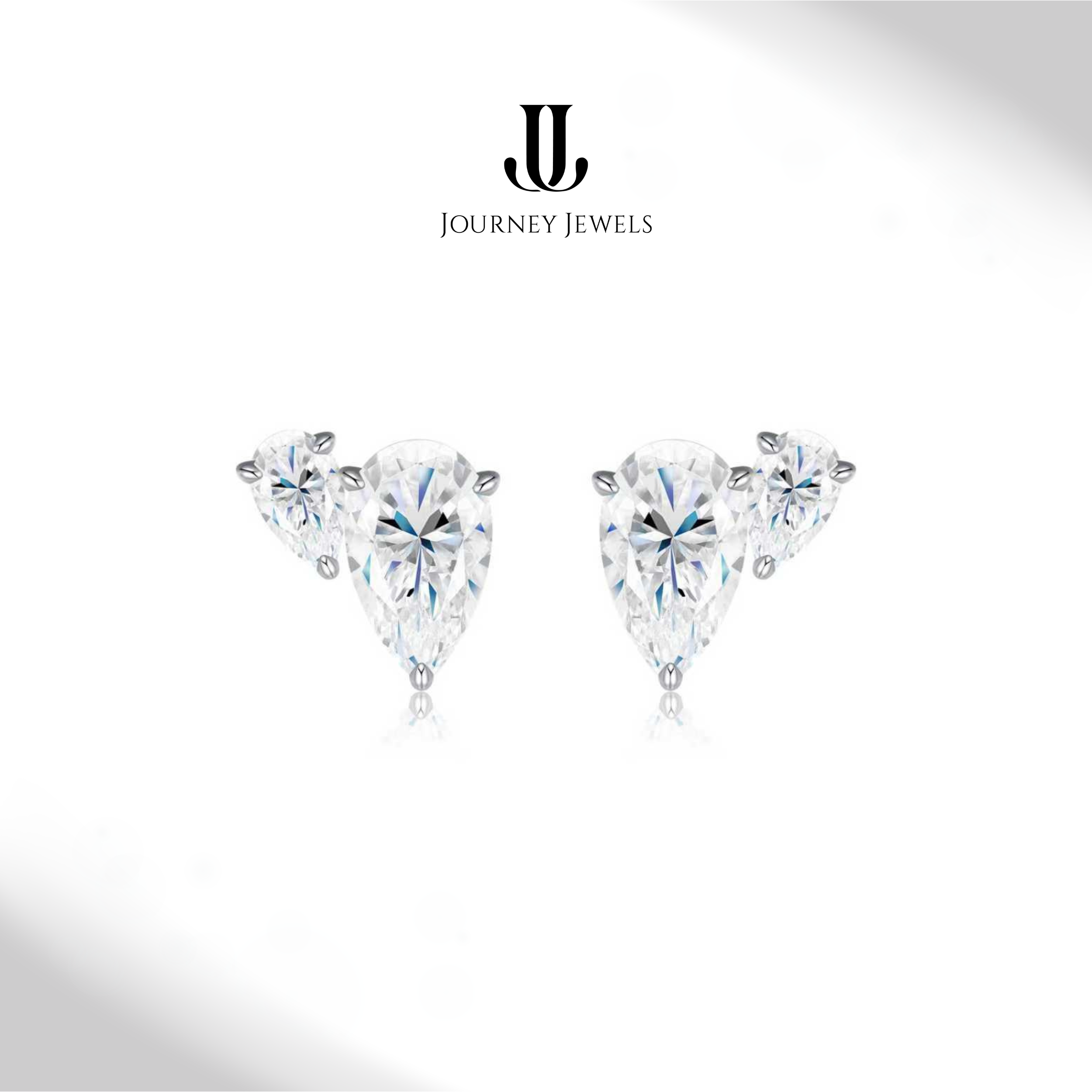 E25 - Angel Wings Moissanite Studs Earrings