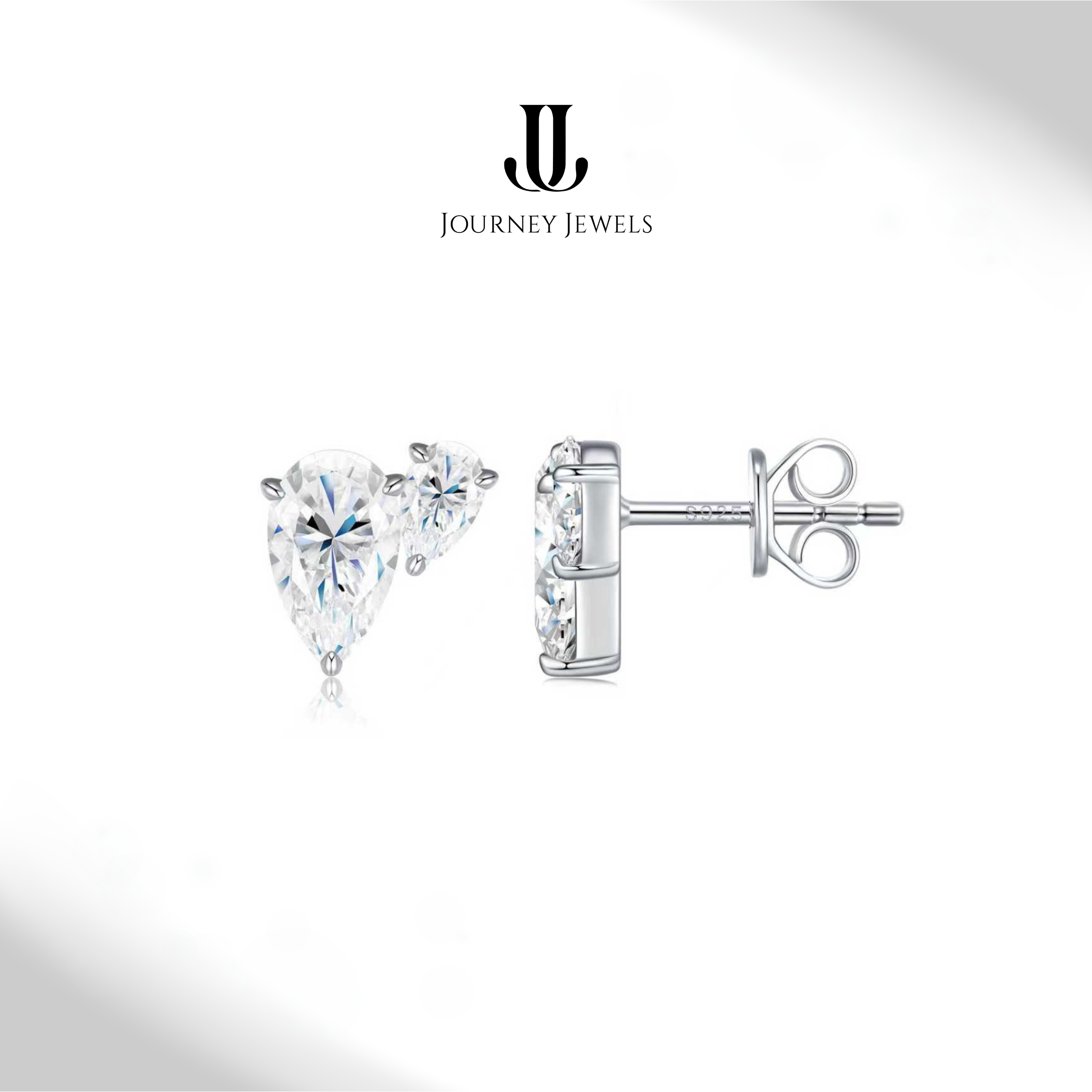 E25 - Angel Wings Moissanite Studs Earrings