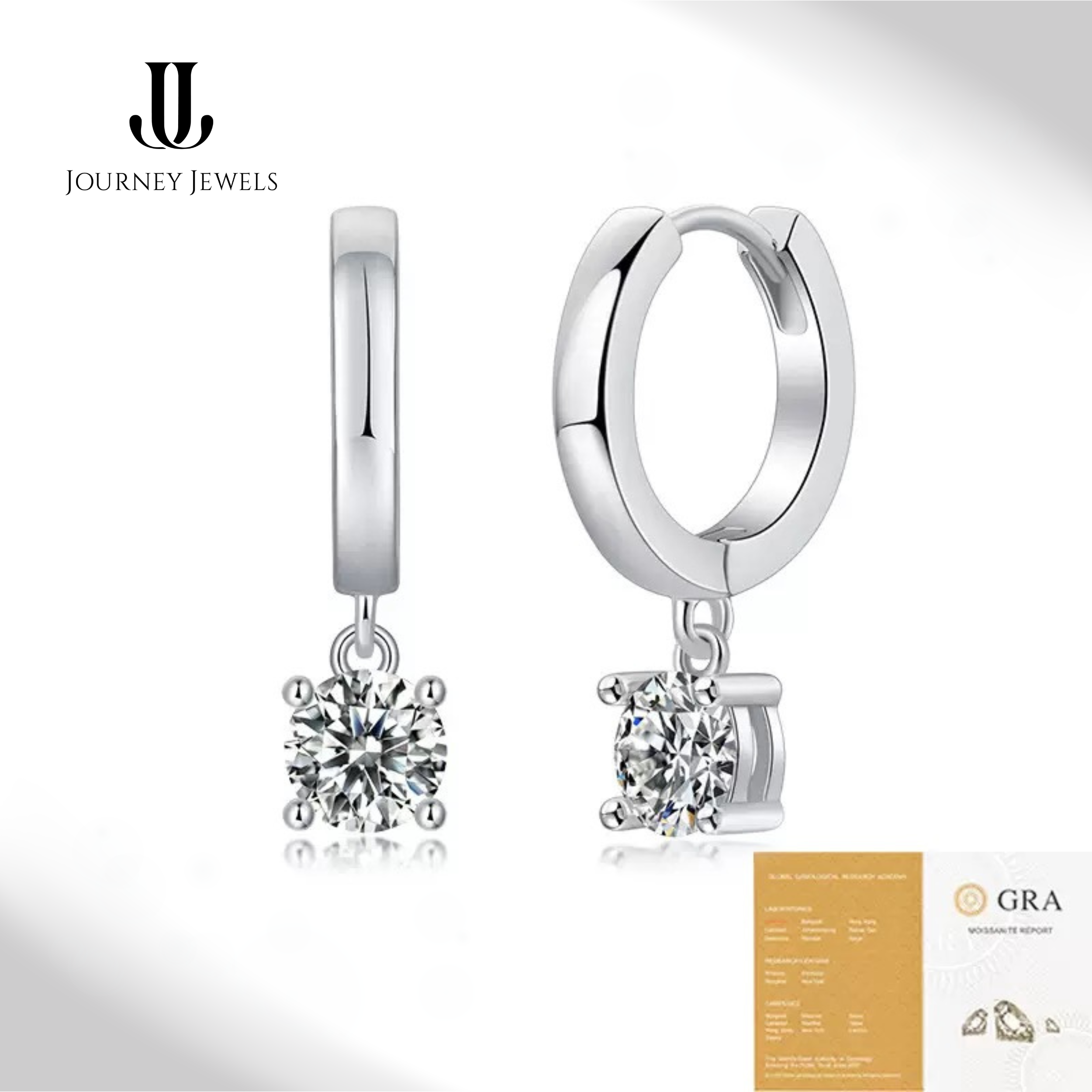 E7 - Classic Hoop Moissanite Earrings