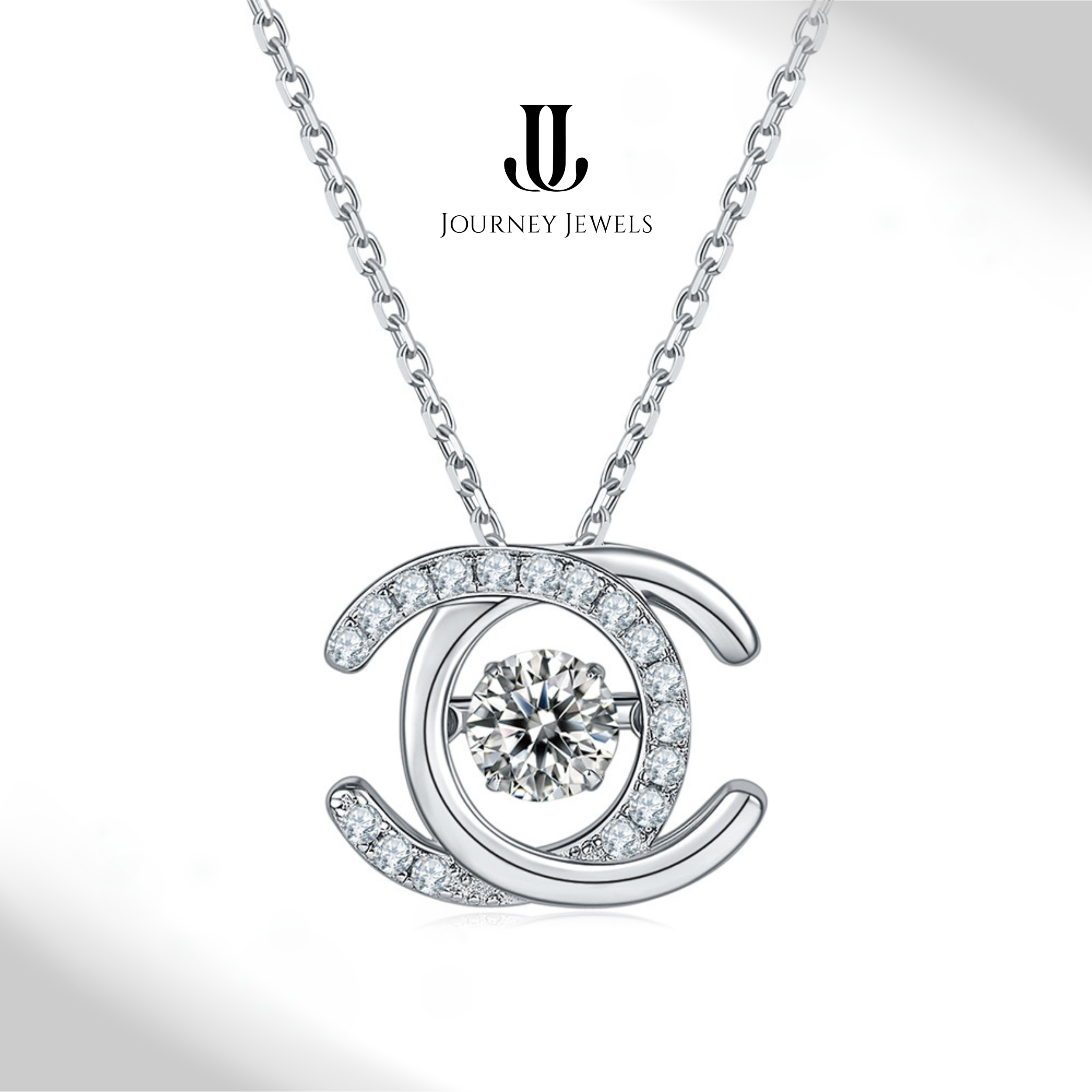 N9 - Crescent Embrace Pendant Necklace