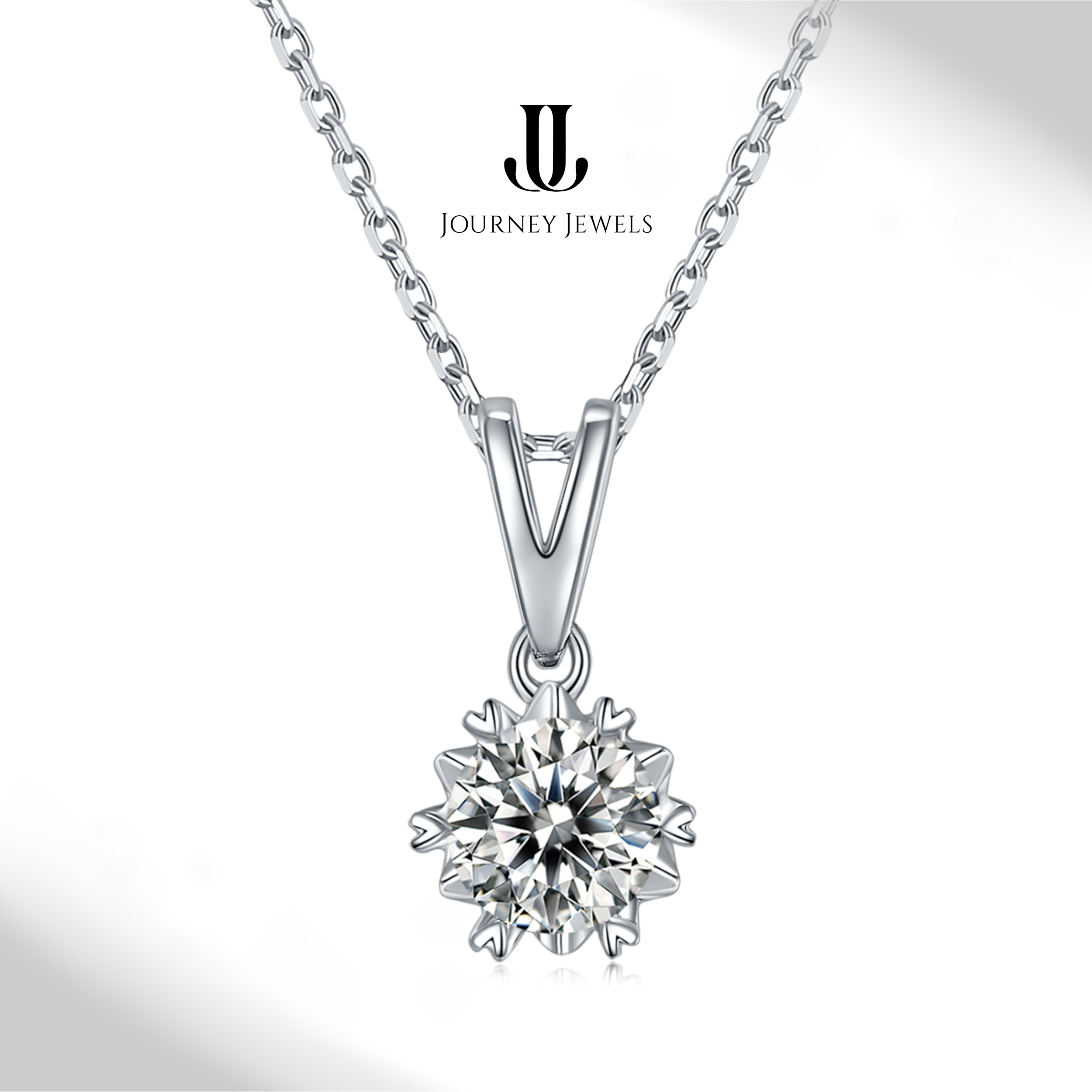 N19 - Snow Bloom Pendant Necklace