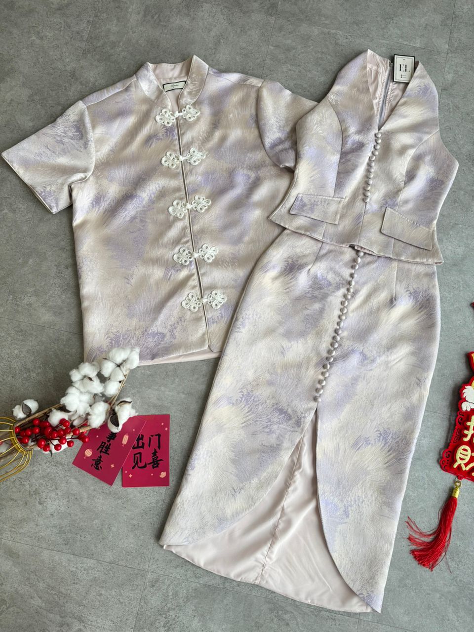 (BO-DEC)《情侣-男》 轻奢月影云纱唐装