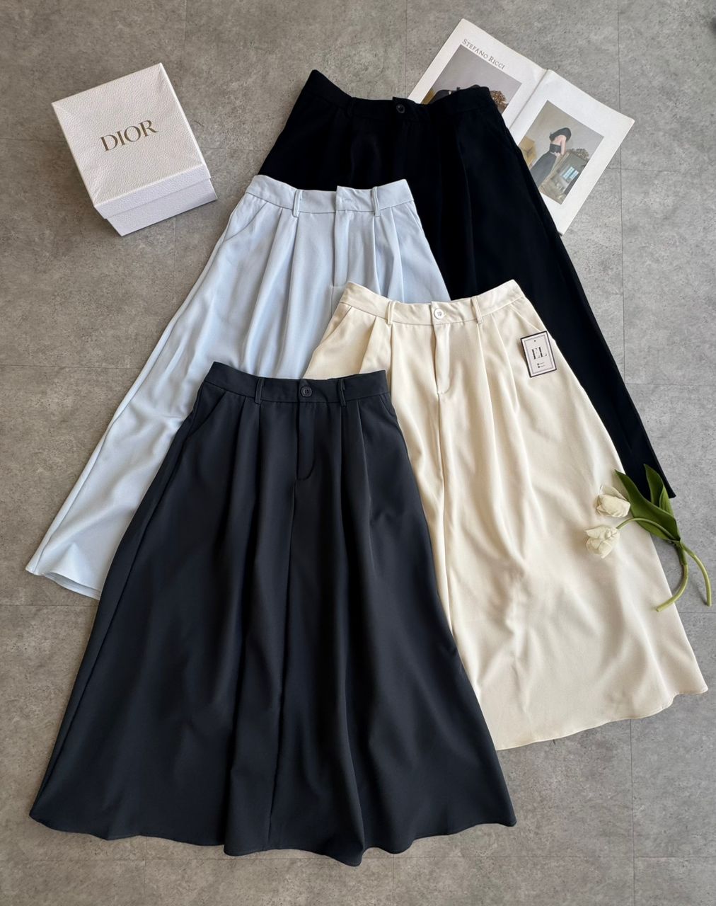 简约百搭扇子裙Midi Skirt