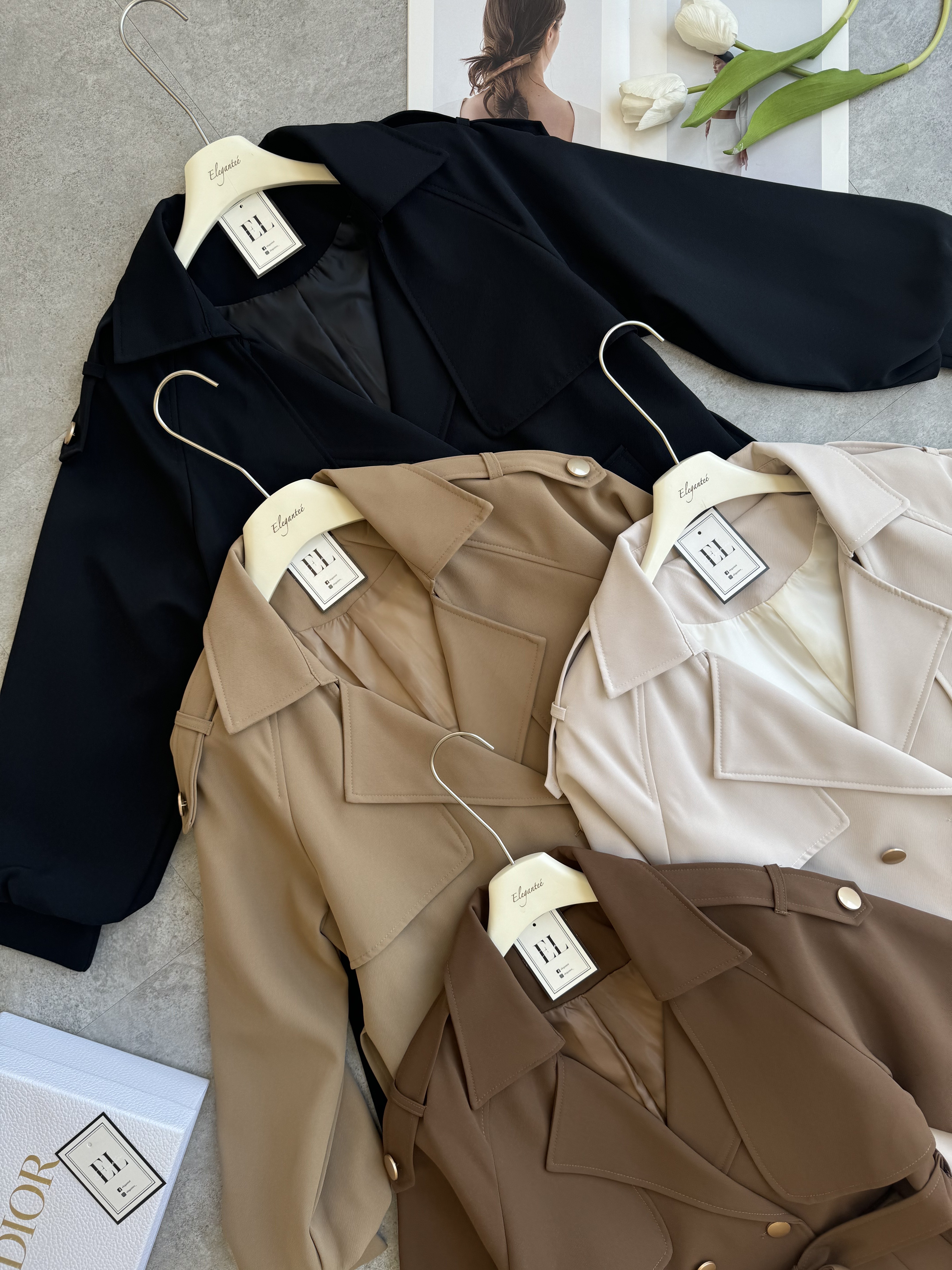 可爱泡芙袖风衣