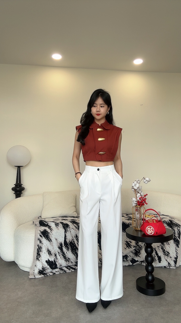 New简约百搭直筒裤