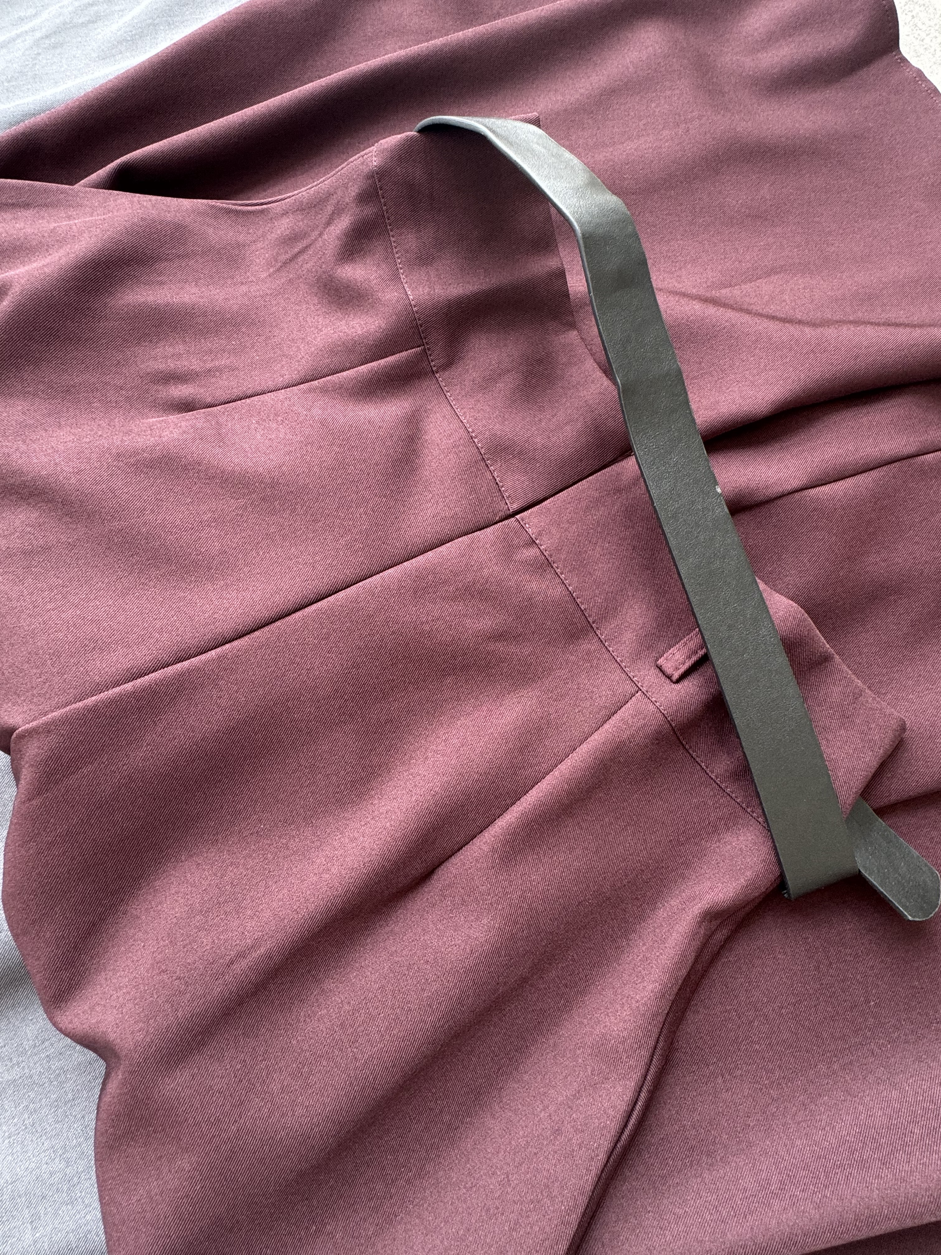 帅气设计感假两件裙-腰带