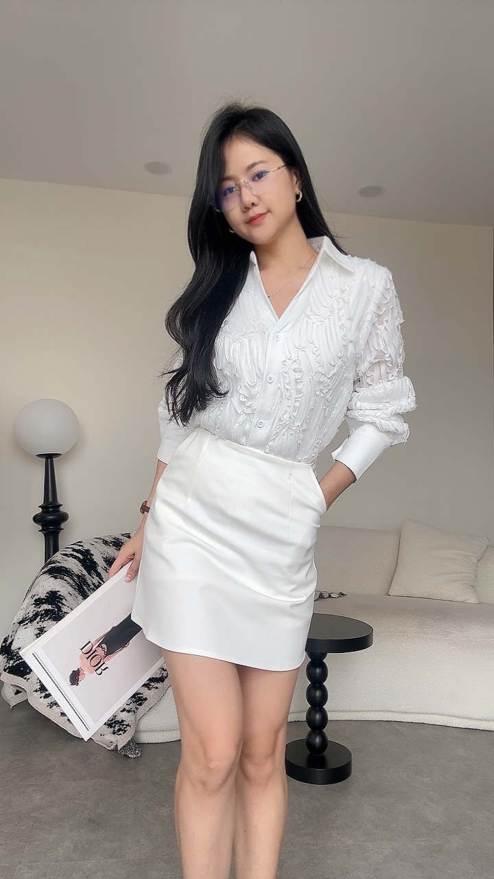 3D印花名媛短裙套装