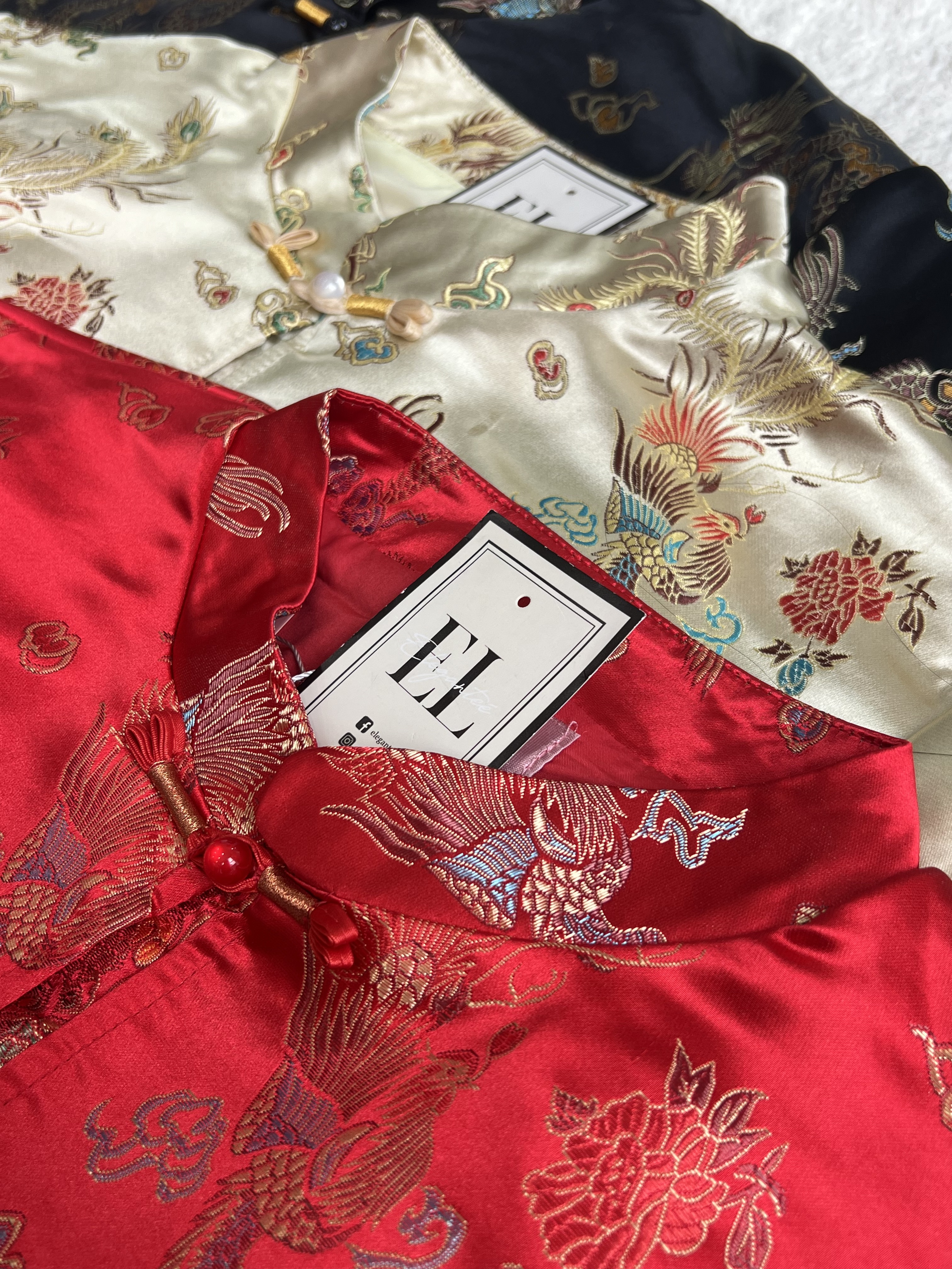 （情侣-男）彩色龙凤刺绣唐装