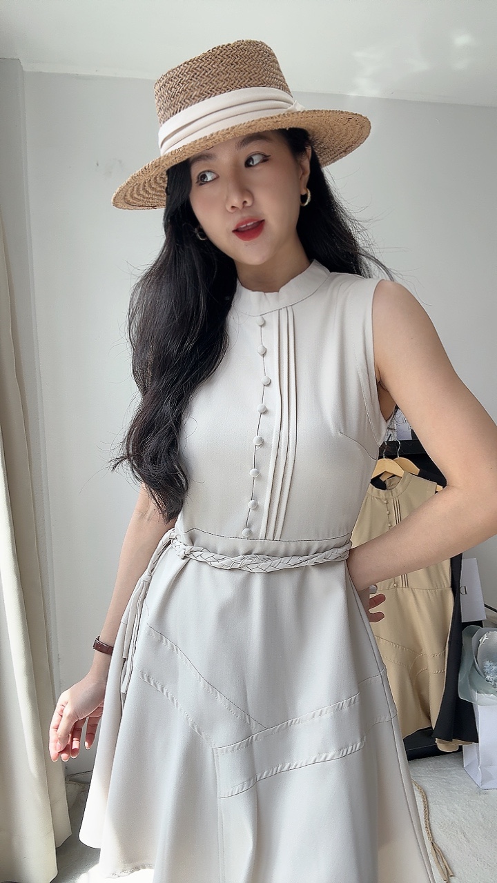 波西米亚风编织带连身裙