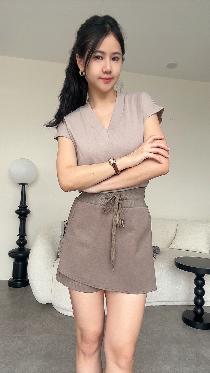 休闲厚cotton裤裙