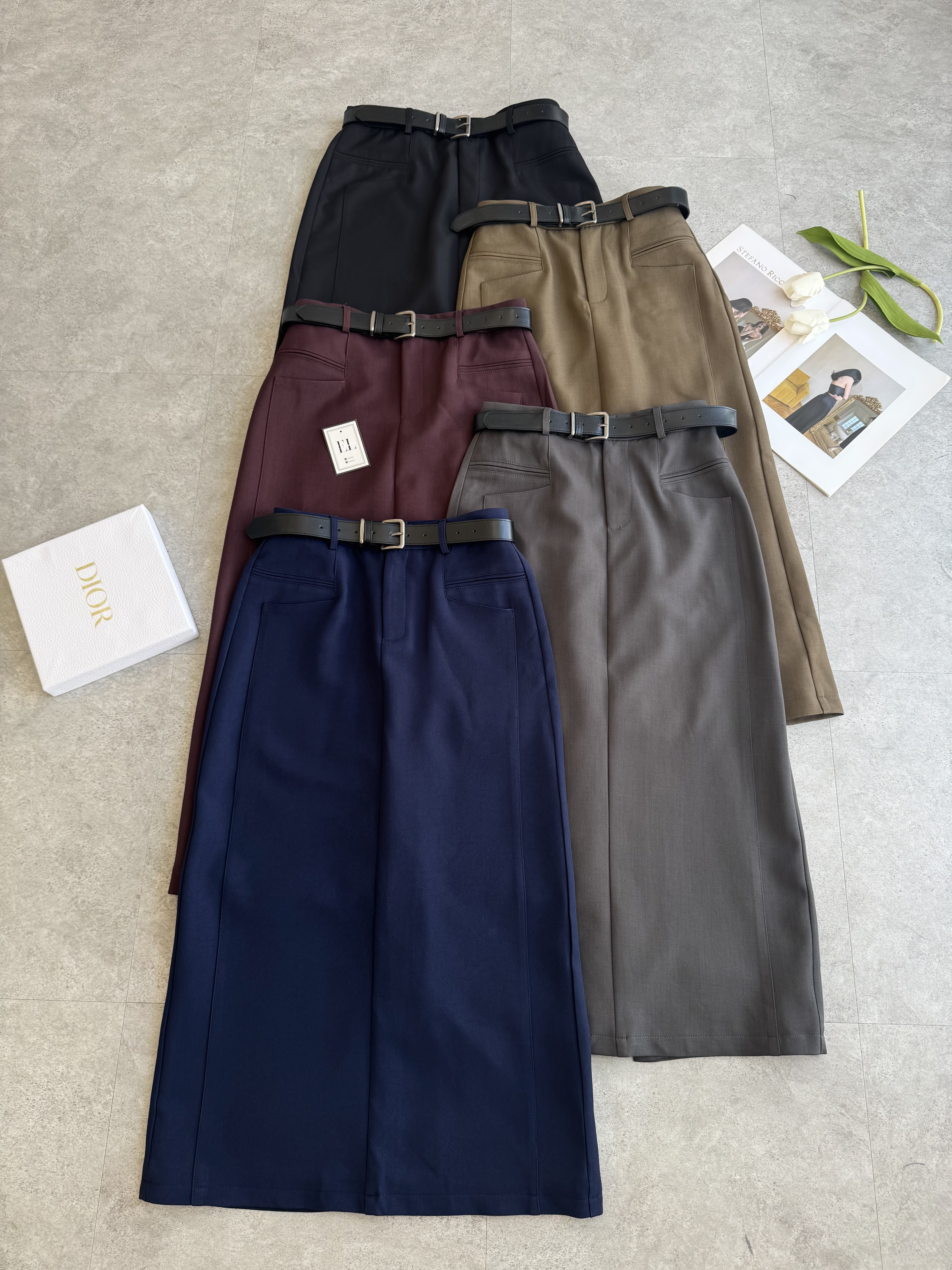 NEW有口袋厚西装高质感长裙❤️