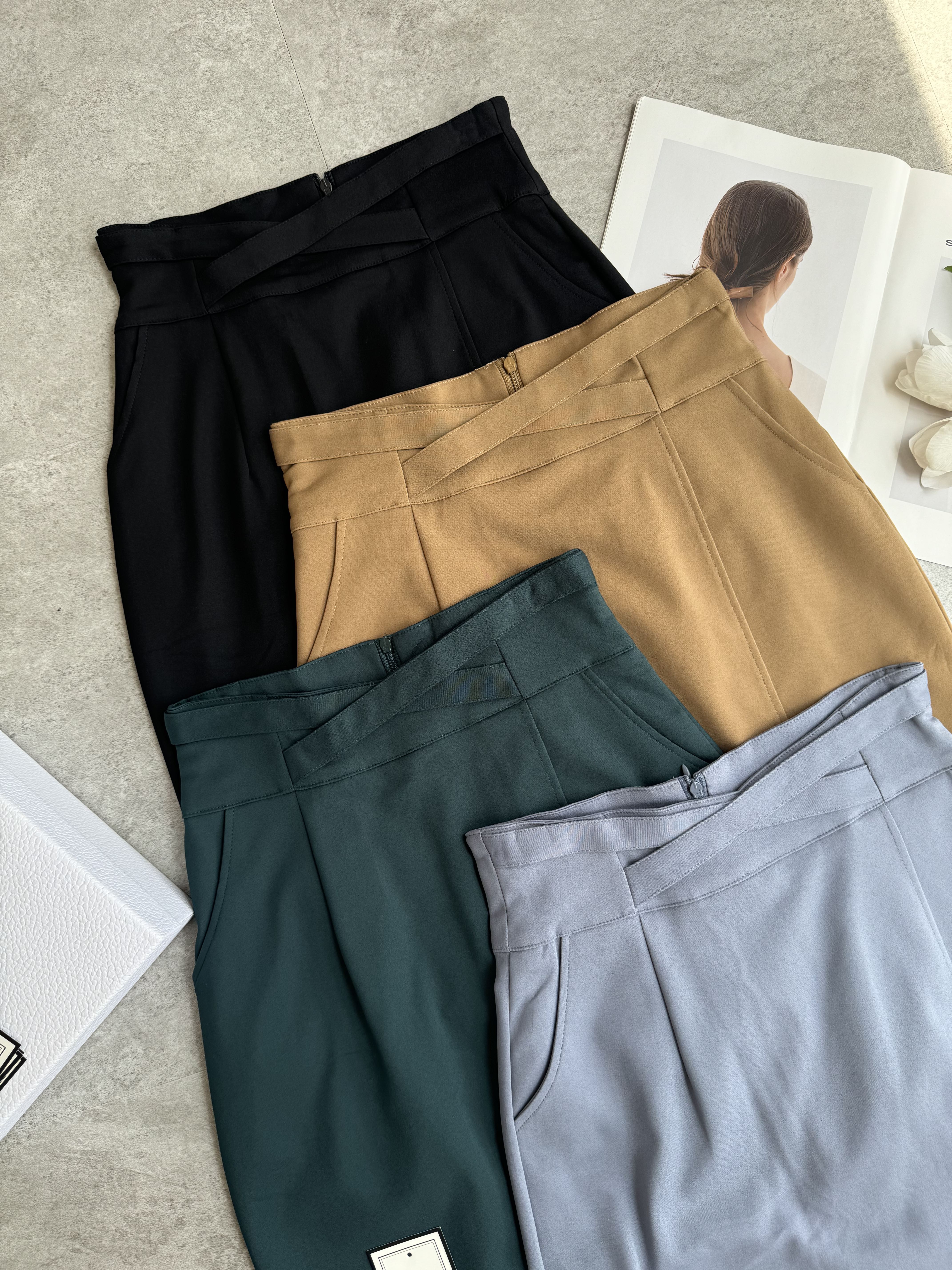 腰线绷带设计Pencil Skirt 