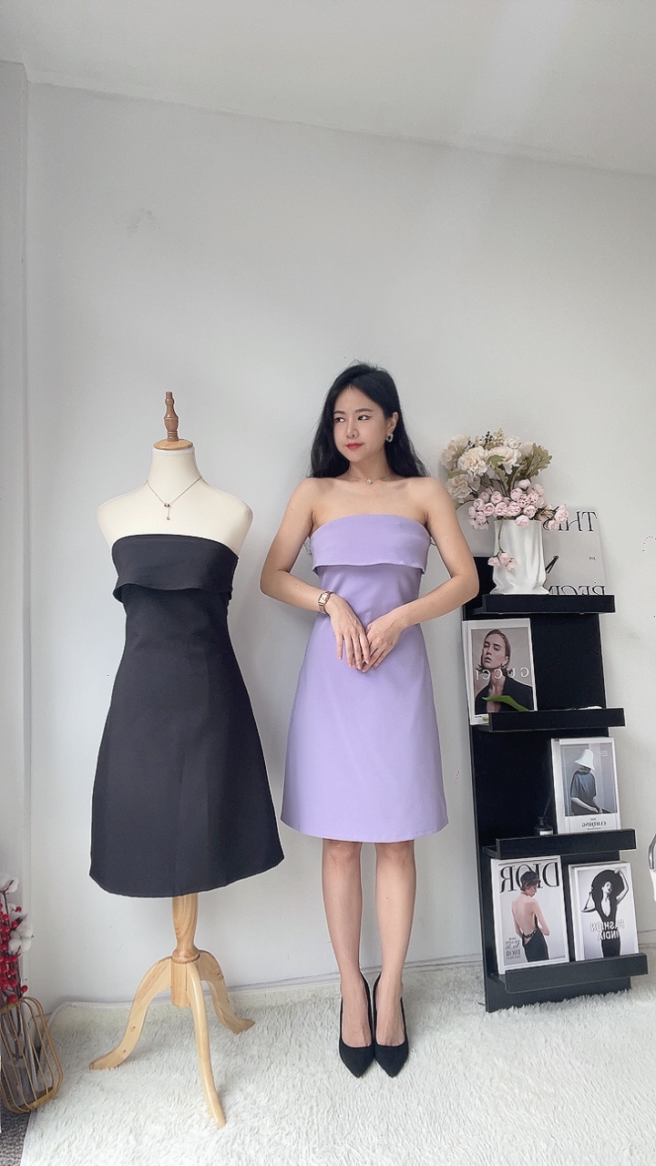 双层平口气质小洋裙