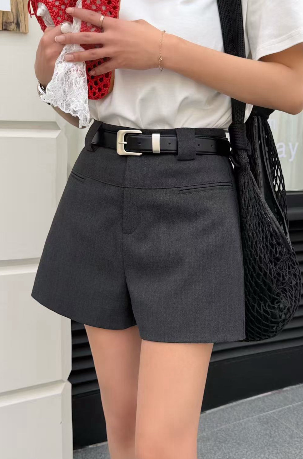 (BO-MAY) 《高品》 西装短裤-腰带