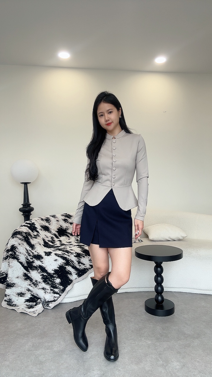 法式高级宫廷Peplum Top