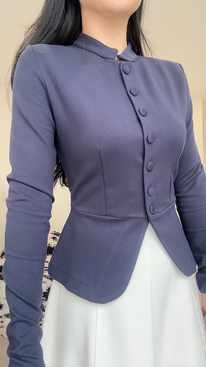 法式高级宫廷Peplum Top