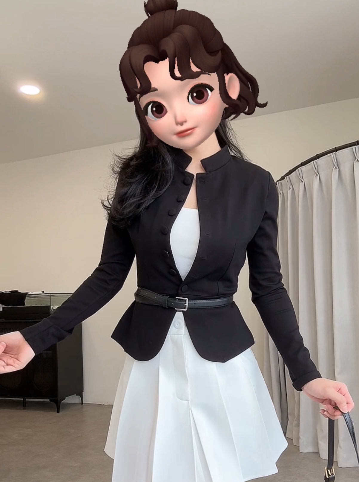 法式高级宫廷Peplum Top