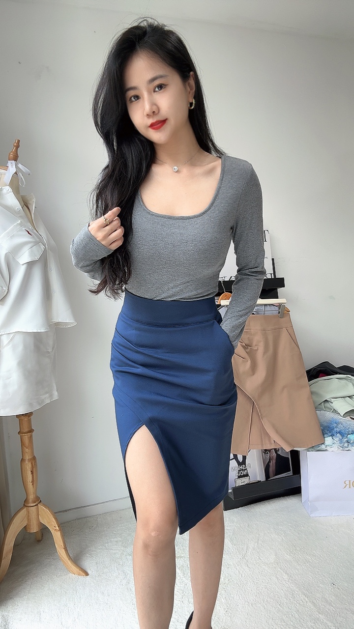 舒服厚棉胸垫百搭长袖CropTop -超推荐