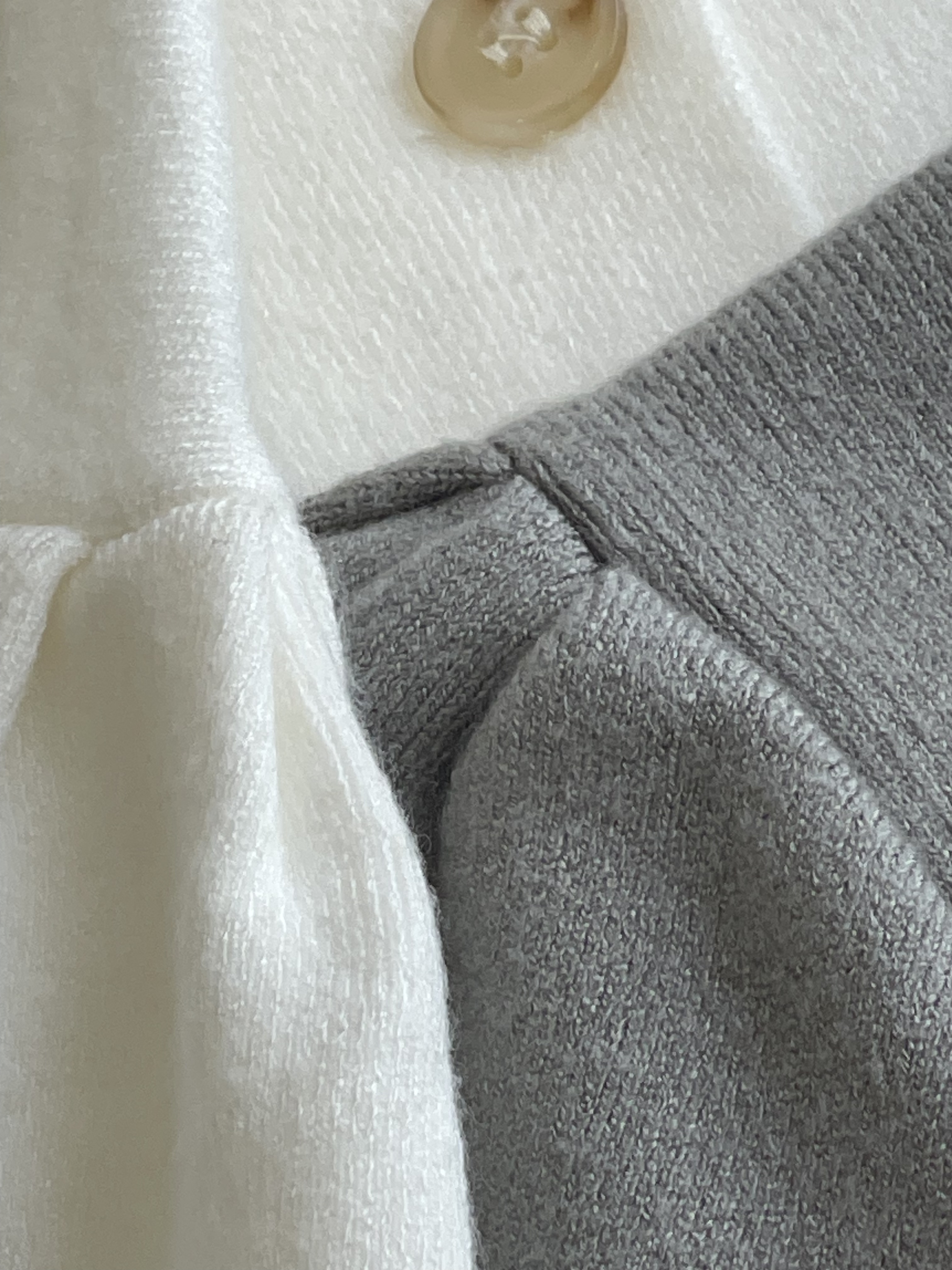 针织短袖琥珀纽外套